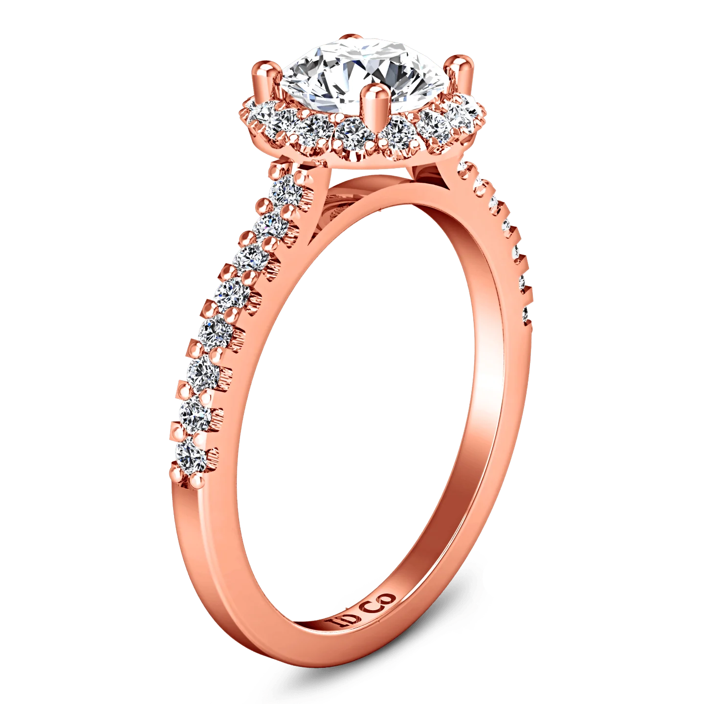 Halo Diamond  Engagement Ring Bethany 14K Rose Gold - Image 2