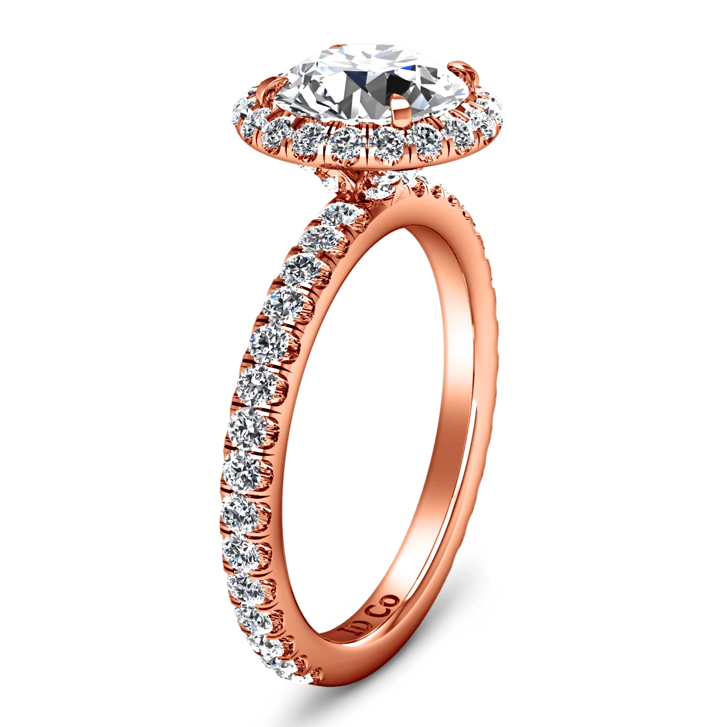 Halo Diamond  Engagement Ring Clayton 14K Rose Gold - Image 2