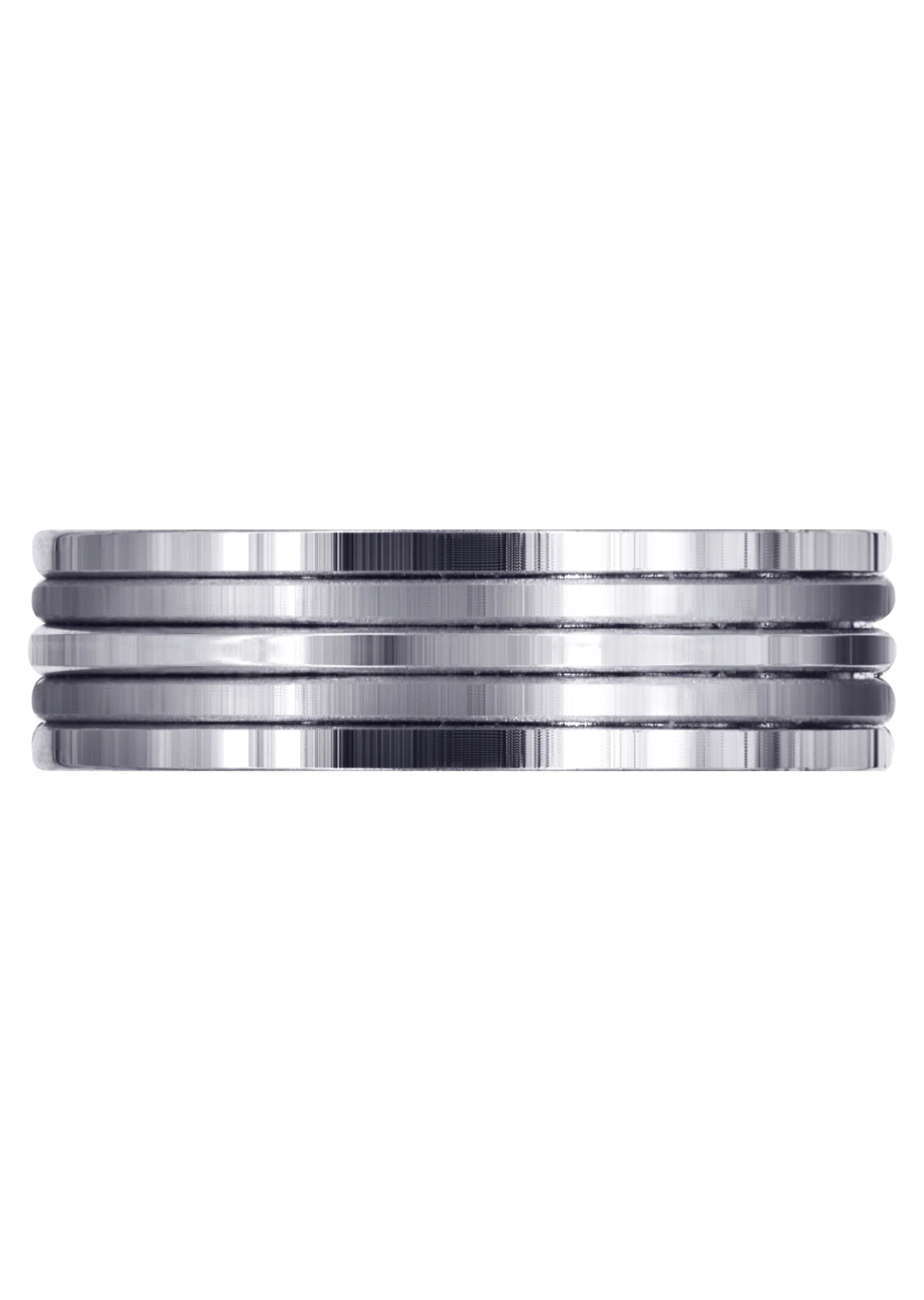 Contemporary Unique Mens Wedding Band | High Polish Finish (Ethan) - Image 2