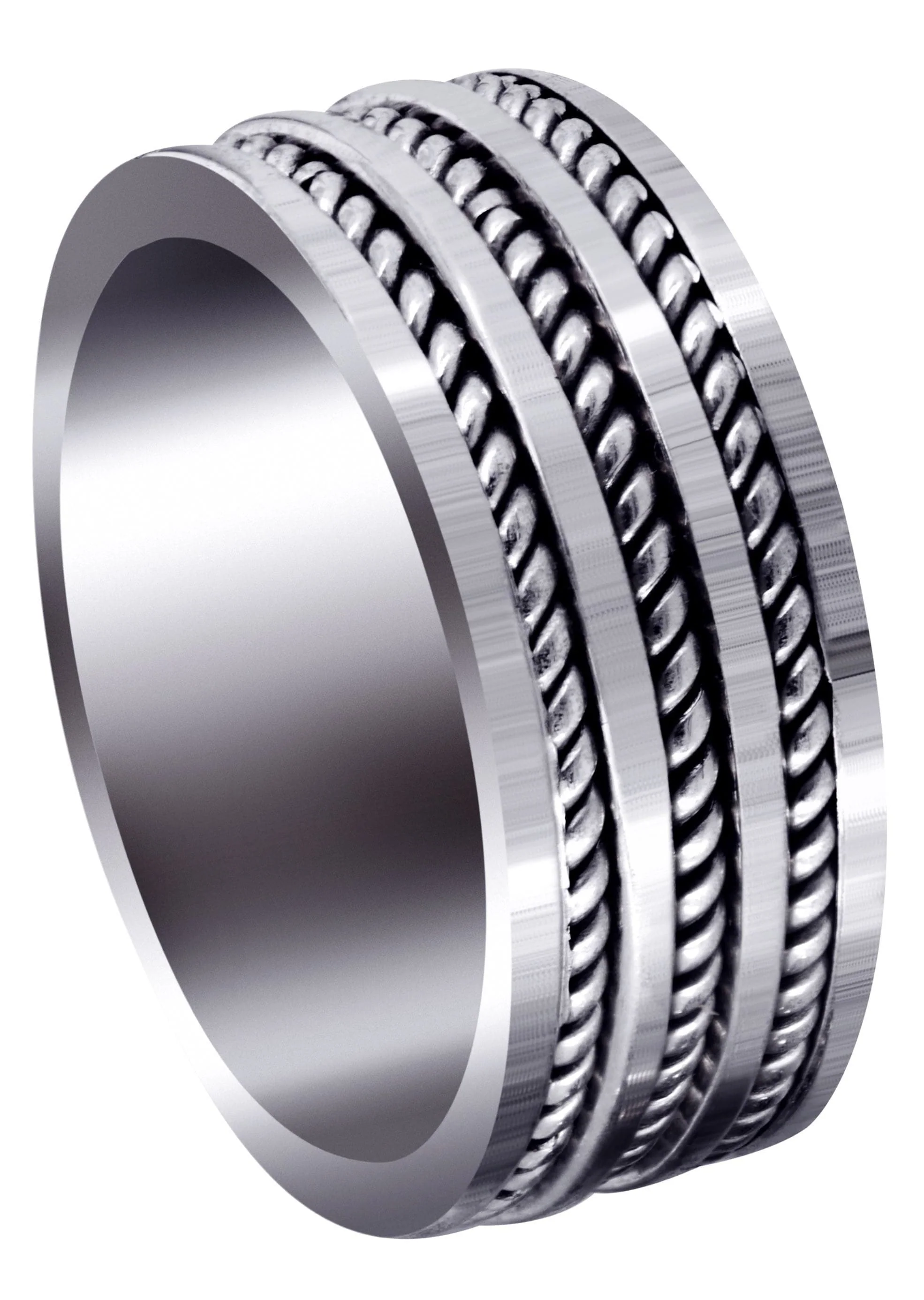 Hand Woven Unique Mens Wedding Band | High Polish Finish (Ezekiel)