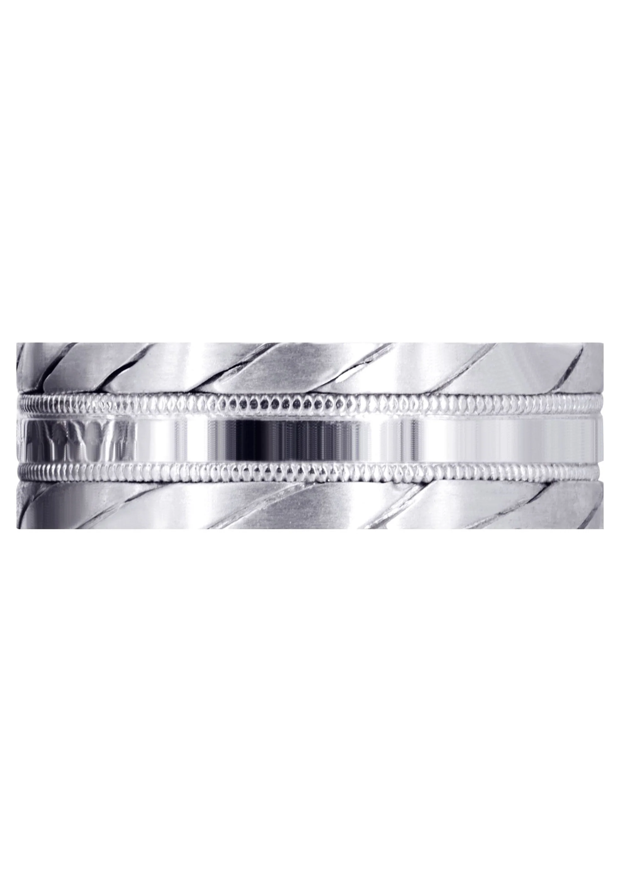Hand Woven Mens Wedding Band | Satin Finish (Avery) - Image 2