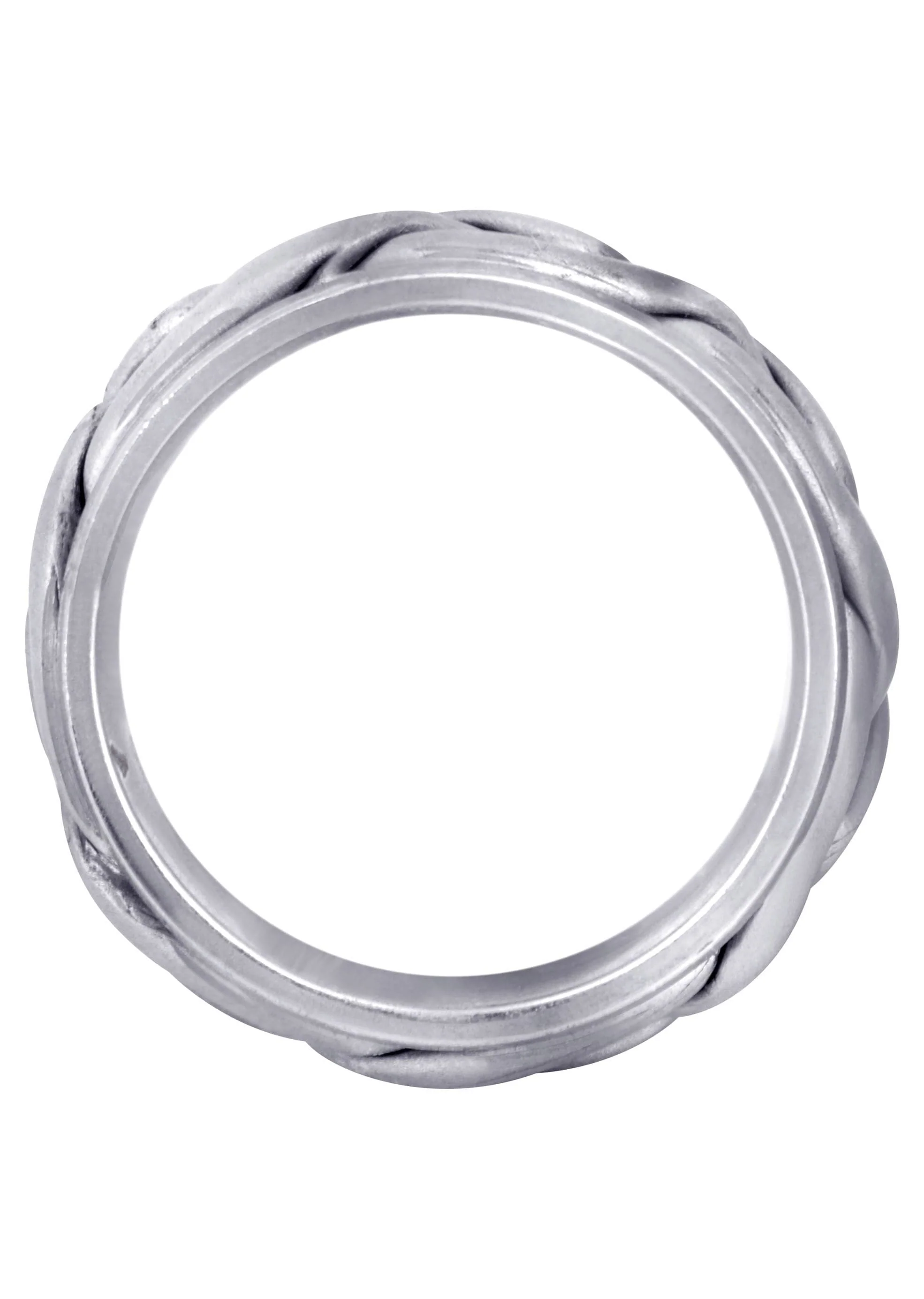 Hand Woven Mens Wedding Band | Satin Finish (Abraham) - Image 3