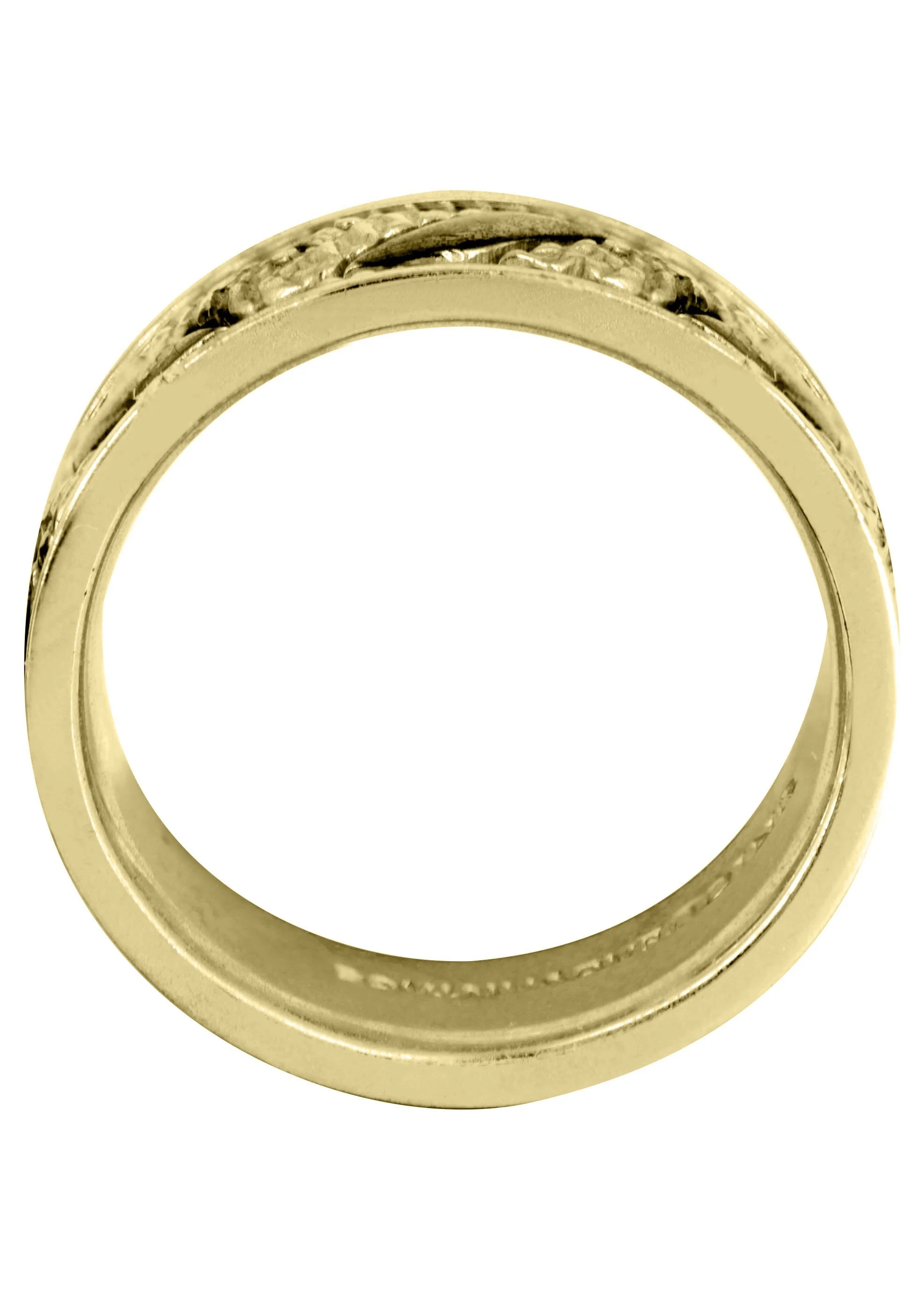 Yellow Gold Hand Woven Mens Engagement Ring | High Polish Finish (Jayceon) - Image 2