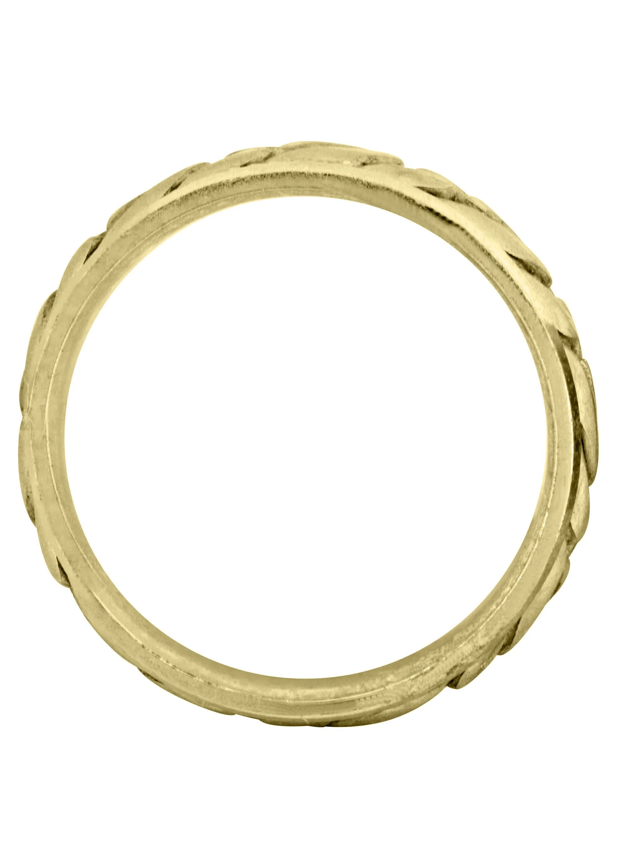 Yellow Gold Hand Woven Mens Wedding Band | Satin Finish (Colin) - Image 2