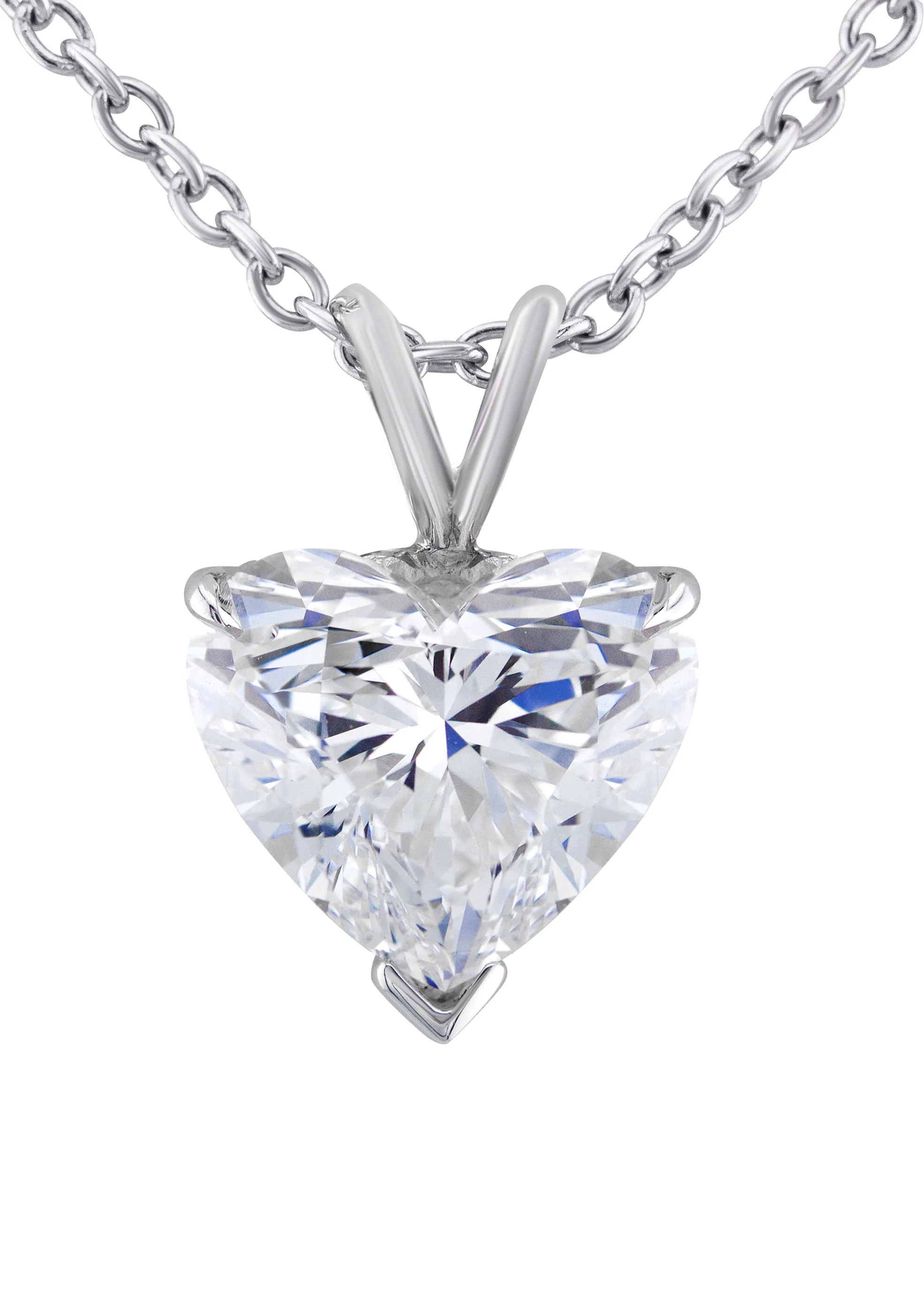 Women Jewelry - Diamond Necklace For Women | Lab Grown Heart Diamond Solitaire Pendant
