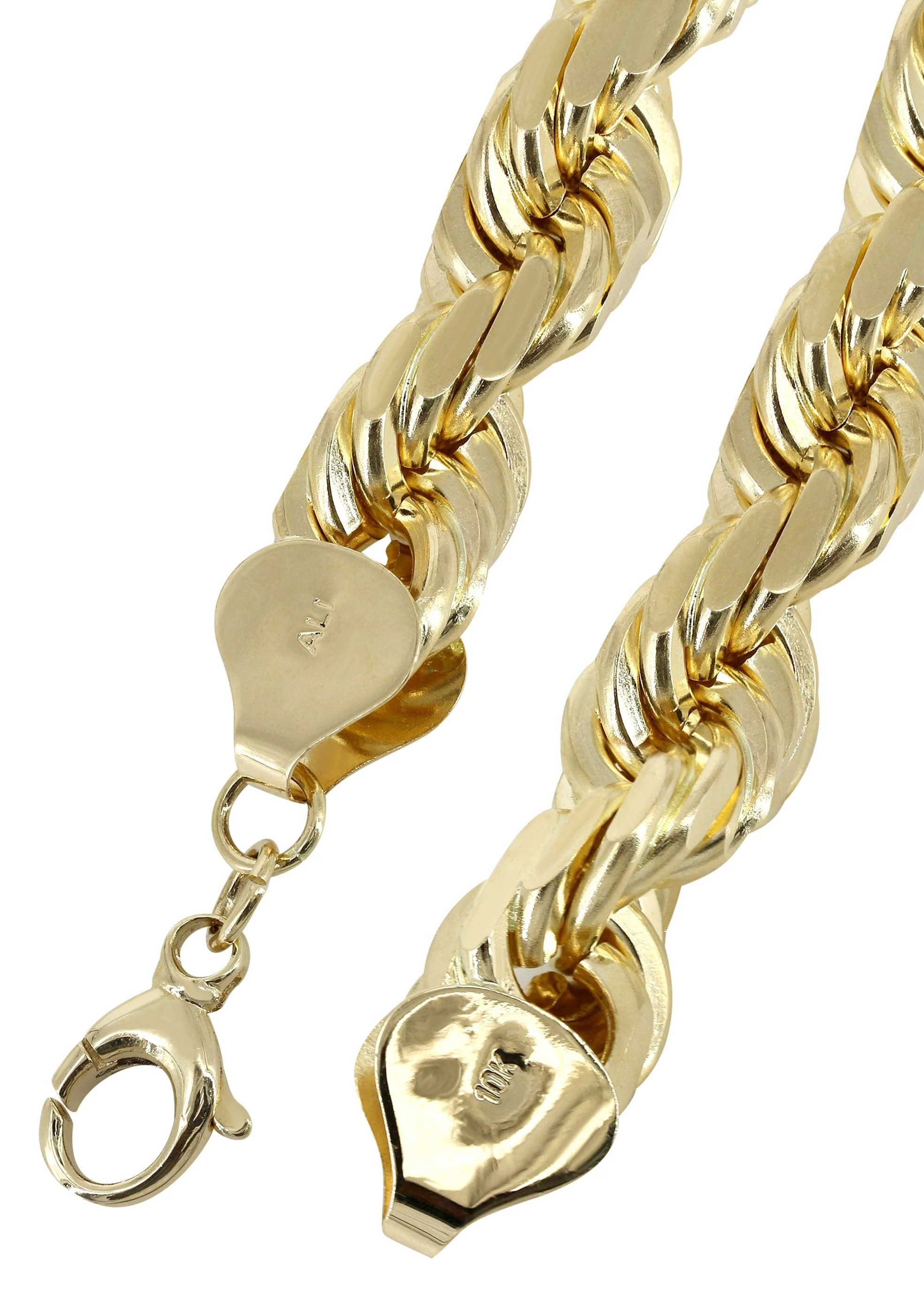 Heavy Solid Gold Rope Link Chain Customizable - Image 4