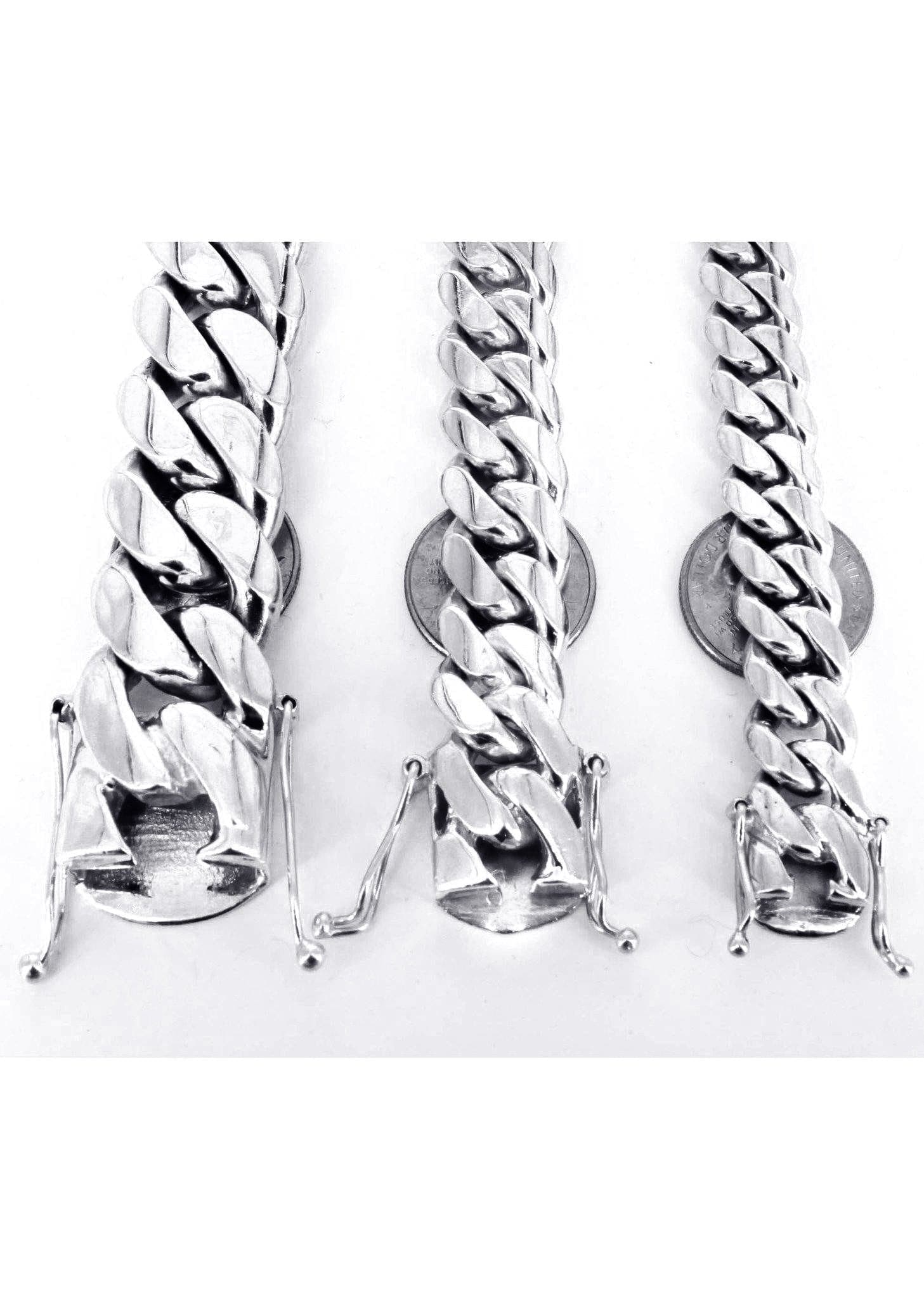 Heavy Solid White Gold Miami Cuban Link Chain Customizable (10MM-20MM) - Image 4