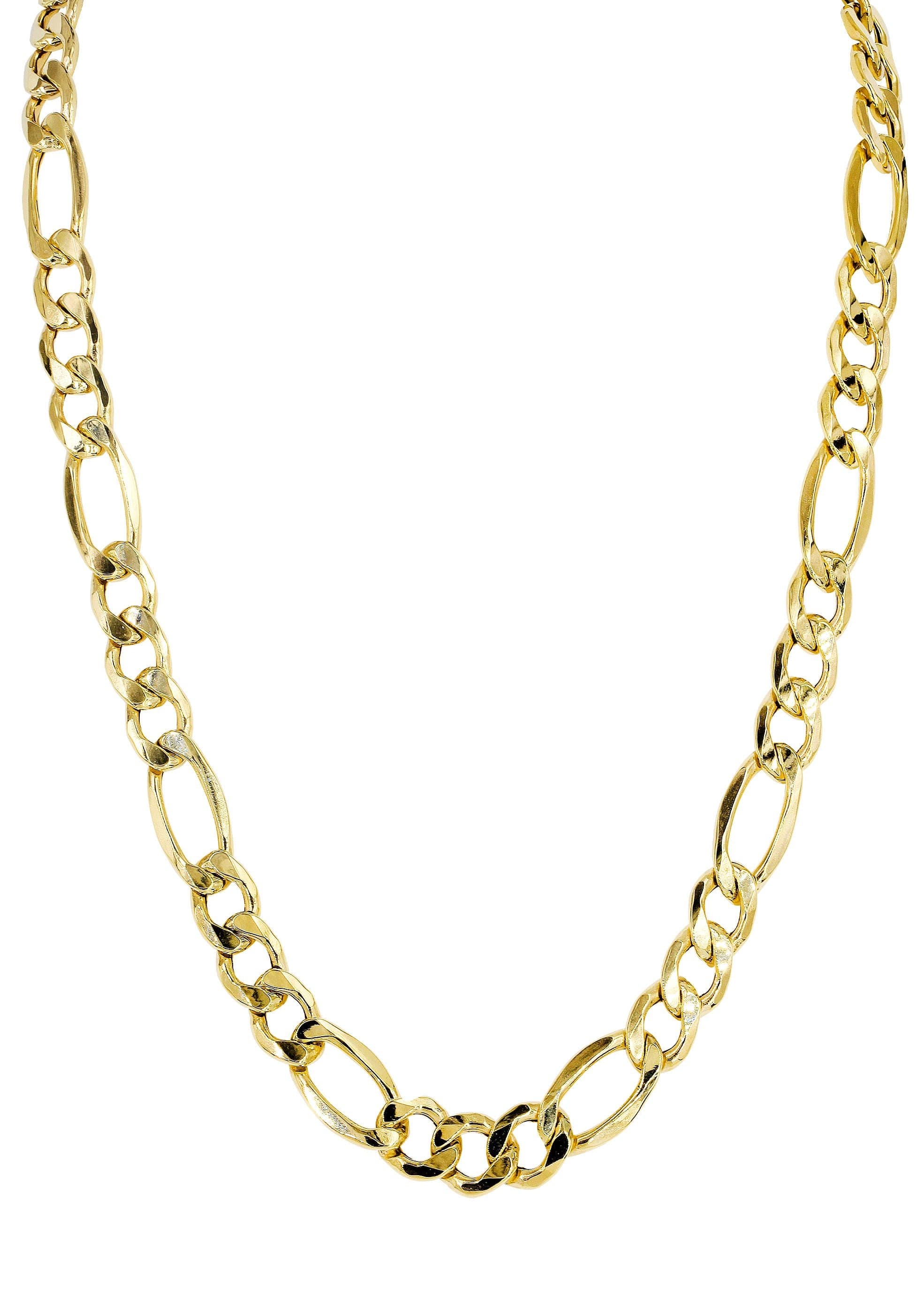 Mens Semi Solid  Figaro Chain 10K Gold - Image 4