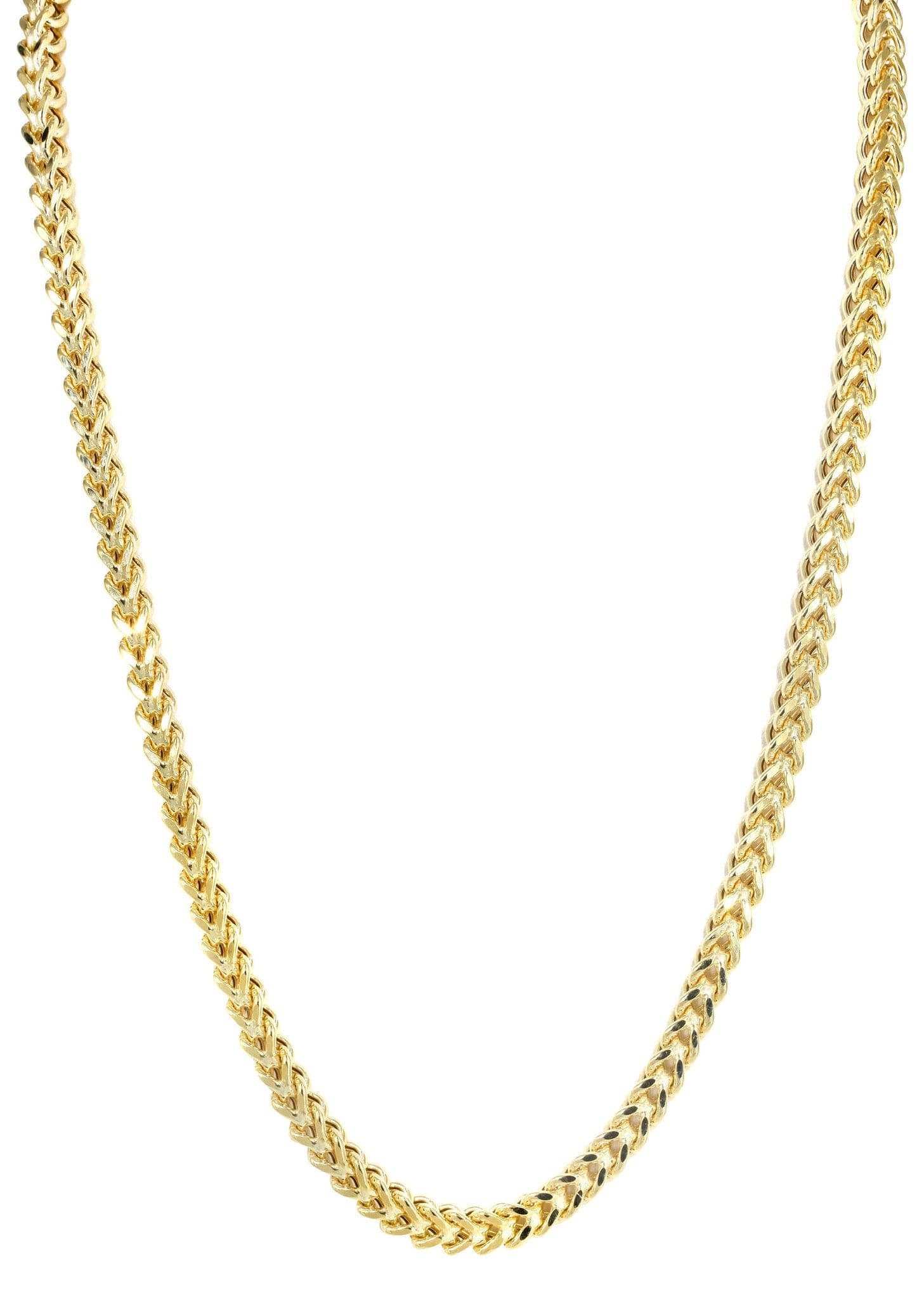 Mens 10K Yellow Semi Solid  Franco Chain - Image 3