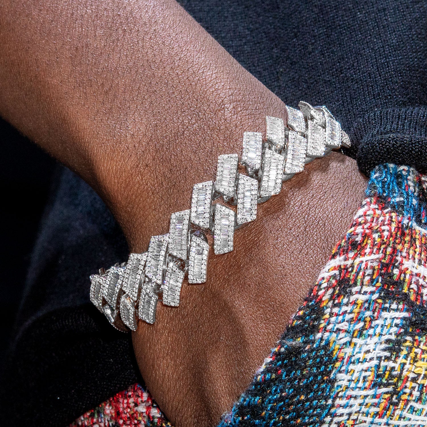 High End Jewelry - Diamond Iced Out Cuban Baguette Bracelet - Image 4