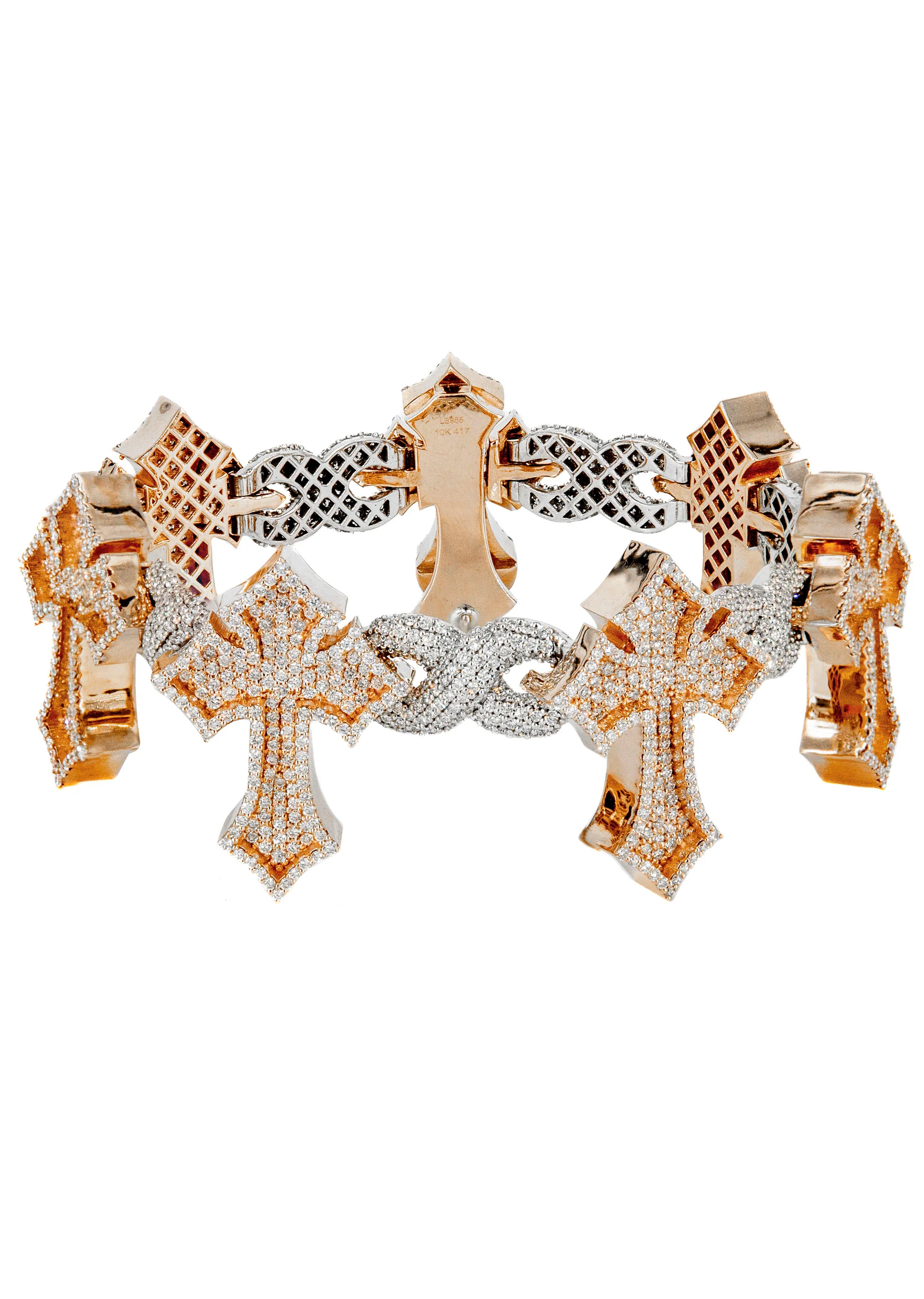 High End Jewelry - Iced Out Diamond Cross Bracelet - Image 5