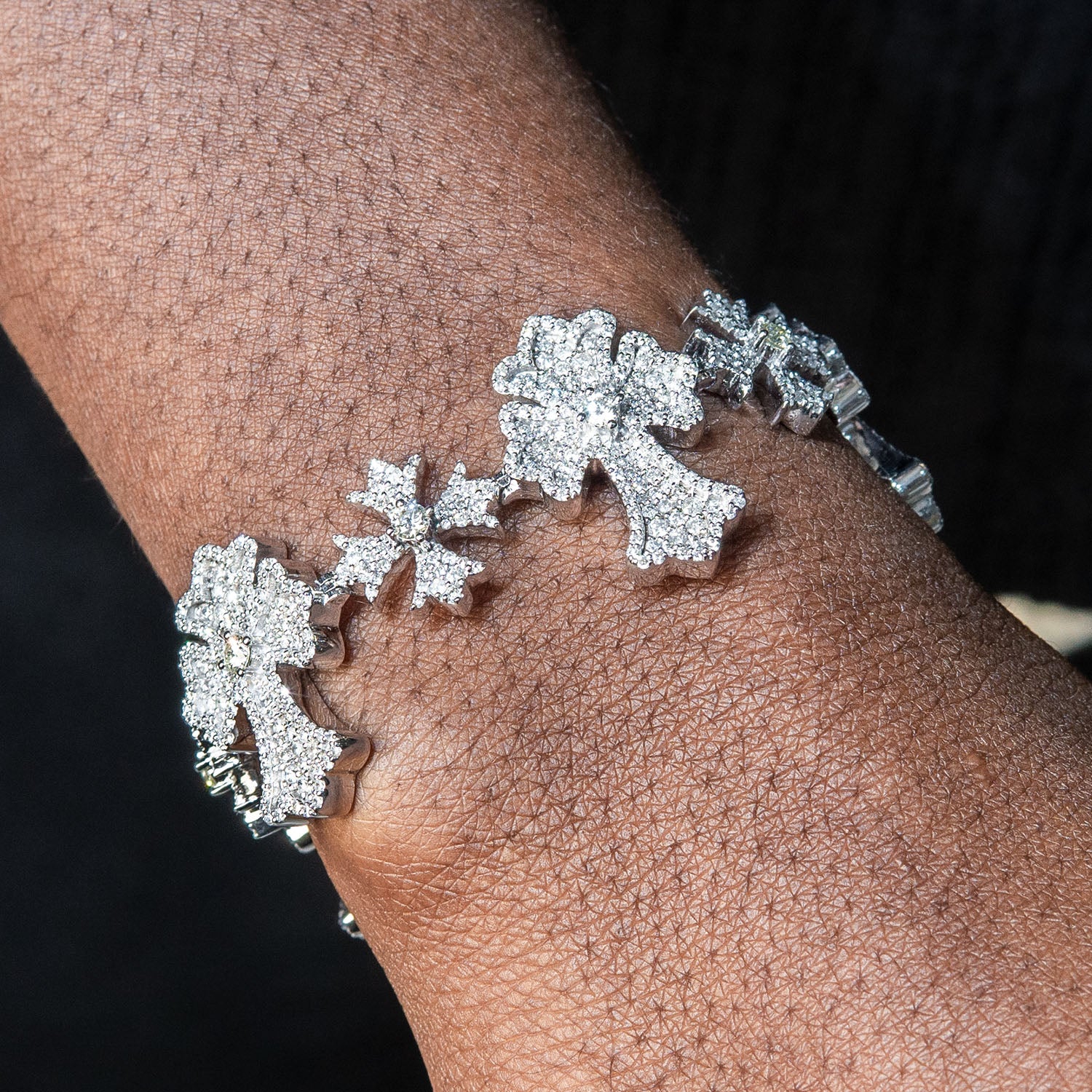 High End Jewelry - Iced Out Evil Eye Bracelet