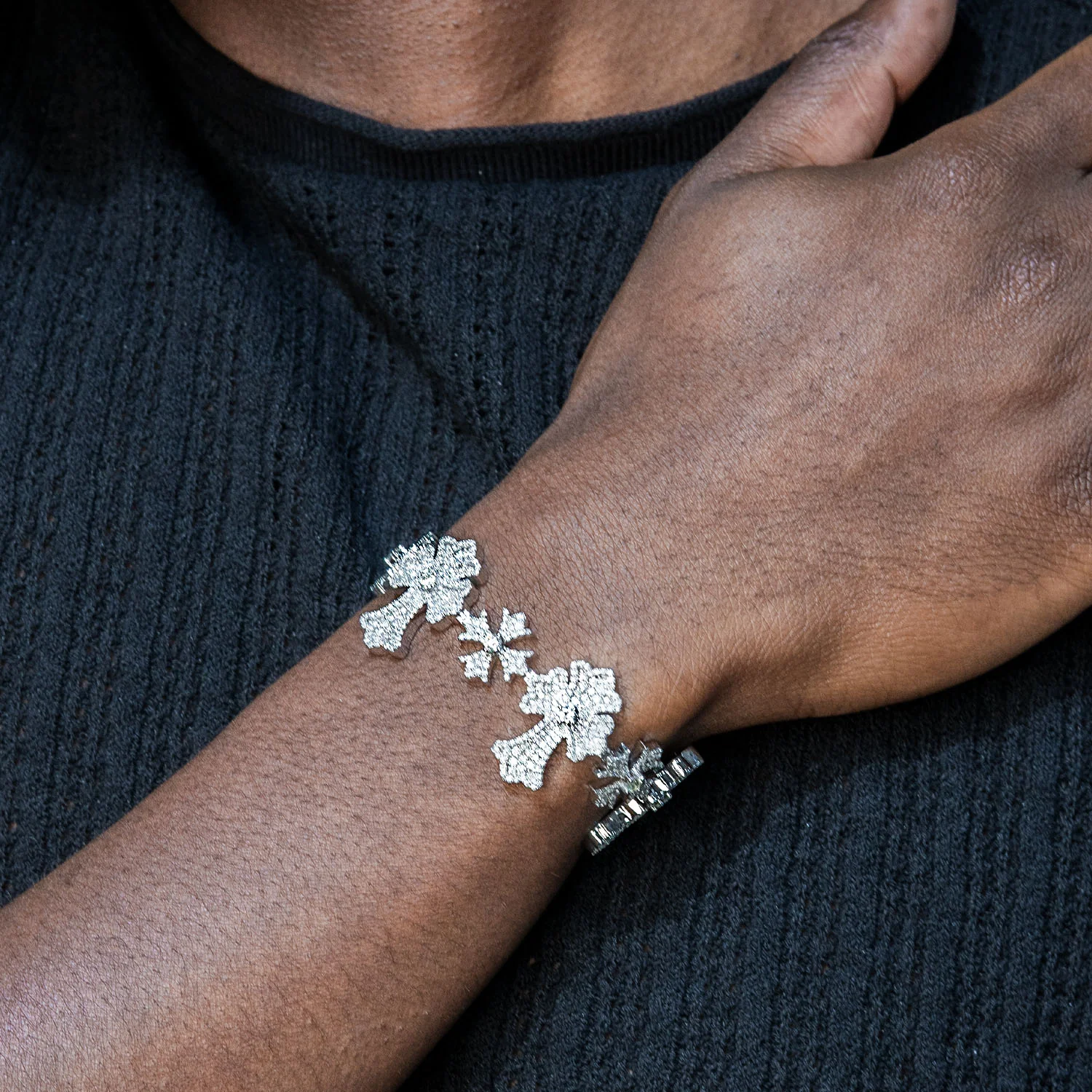 High End Jewelry - Iced Out Evil Eye Bracelet - Image 4