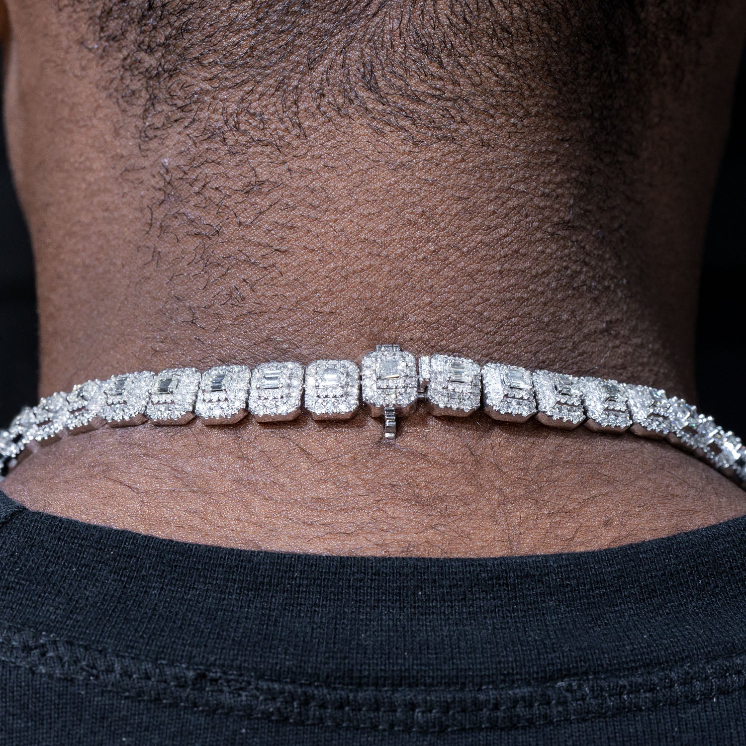 High End Jewelry - Diamond Baguette Tennis Iced Out Chain - Image 4