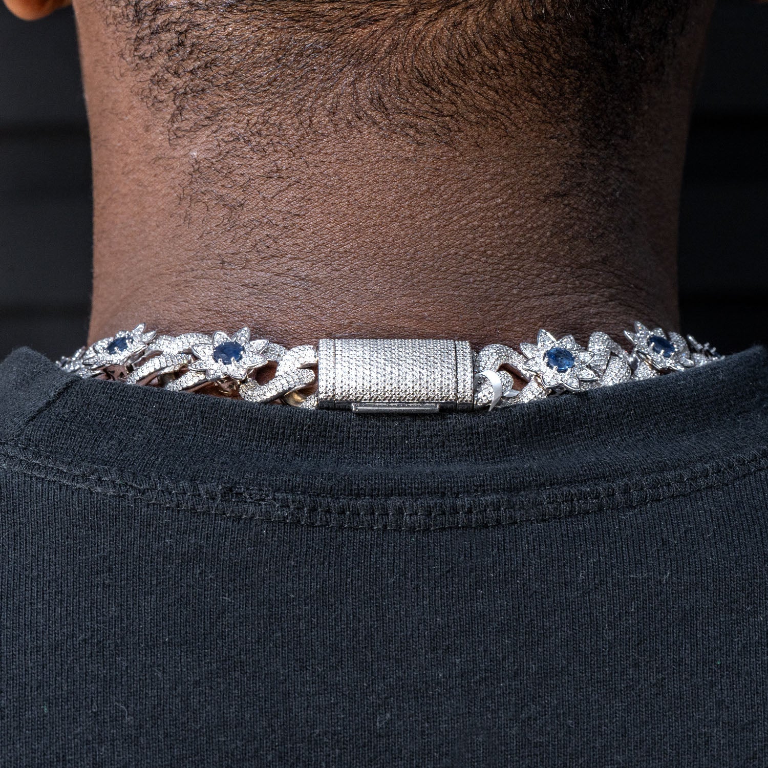 High End Jewelry - Iced Out Diamond Sapphire Chain - Image 4