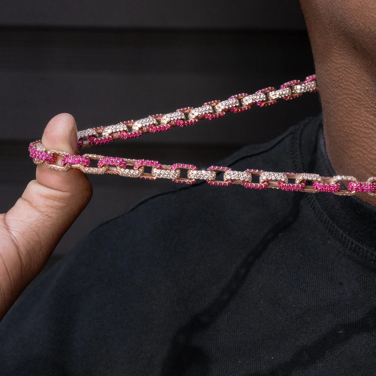 High End Jewelry - Iced Out Diamond Hermes Link Chain - Image 3