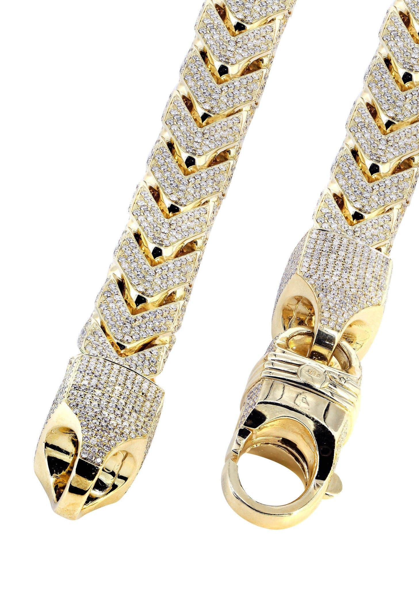 Iced Out Franco Chain | 112.8 Carats | 15 Mm Width | 32 Inch Length - Image 3