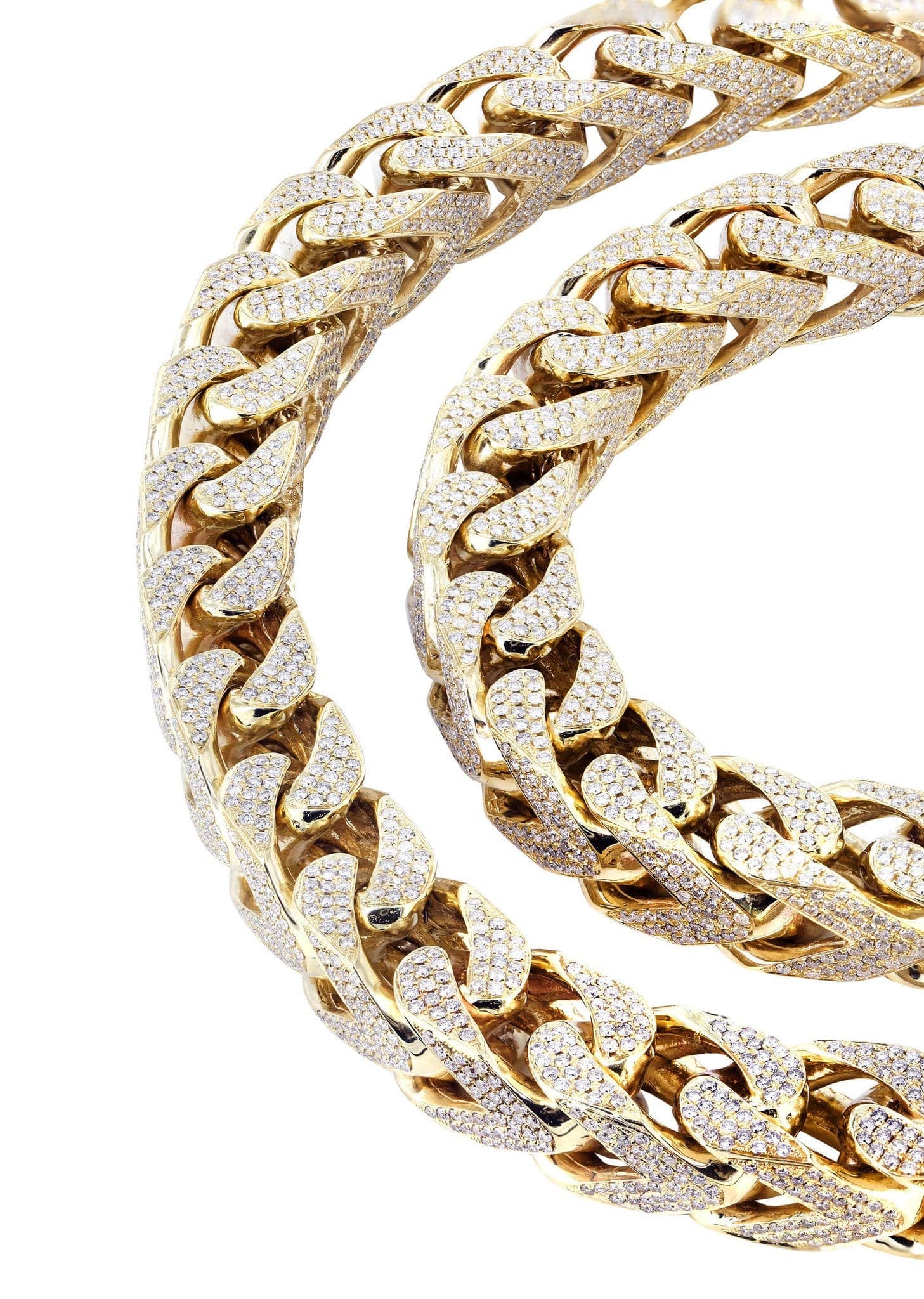 Iced Out Franco Chain | 112.8 Carats | 15 Mm Width | 32 Inch Length - Image 4