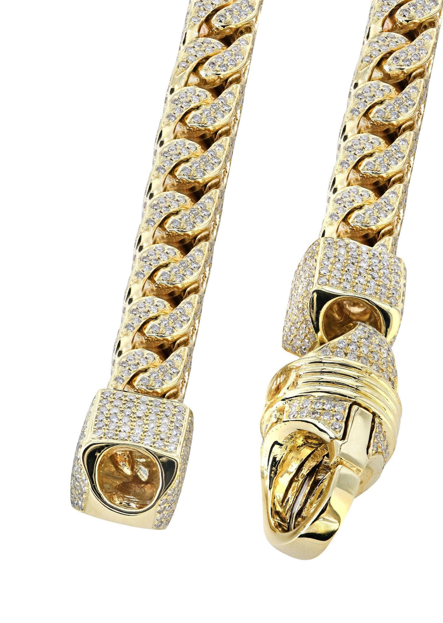 Iced Out Franco Chain | 64.79 Carats | 10 Mm Width | 32 Inch Length - Image 3