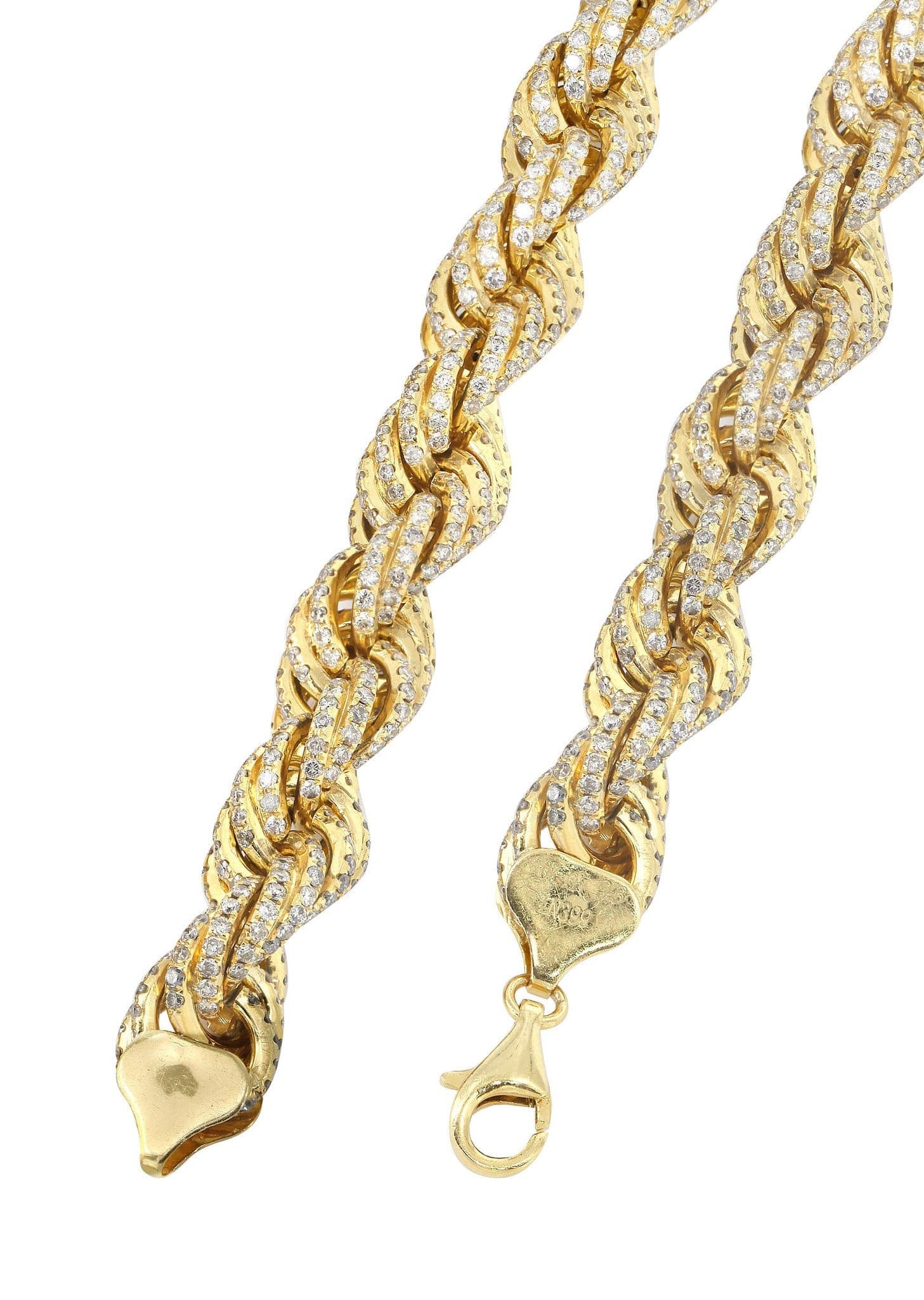 Iced Out Rope Chain | 72.92 Carats | 12 Mm Width | 29 Inch Length - Image 3