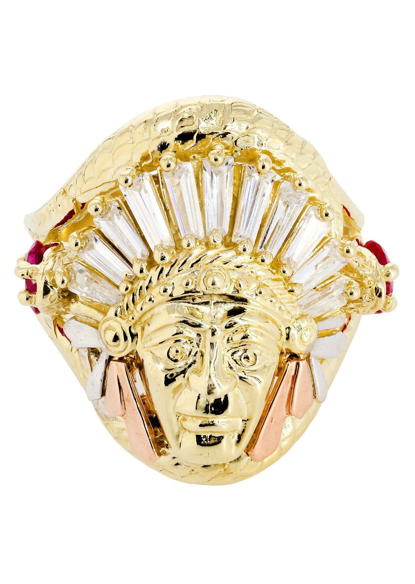 Indian  10K Gold Mens Ring | 10.9 Grams