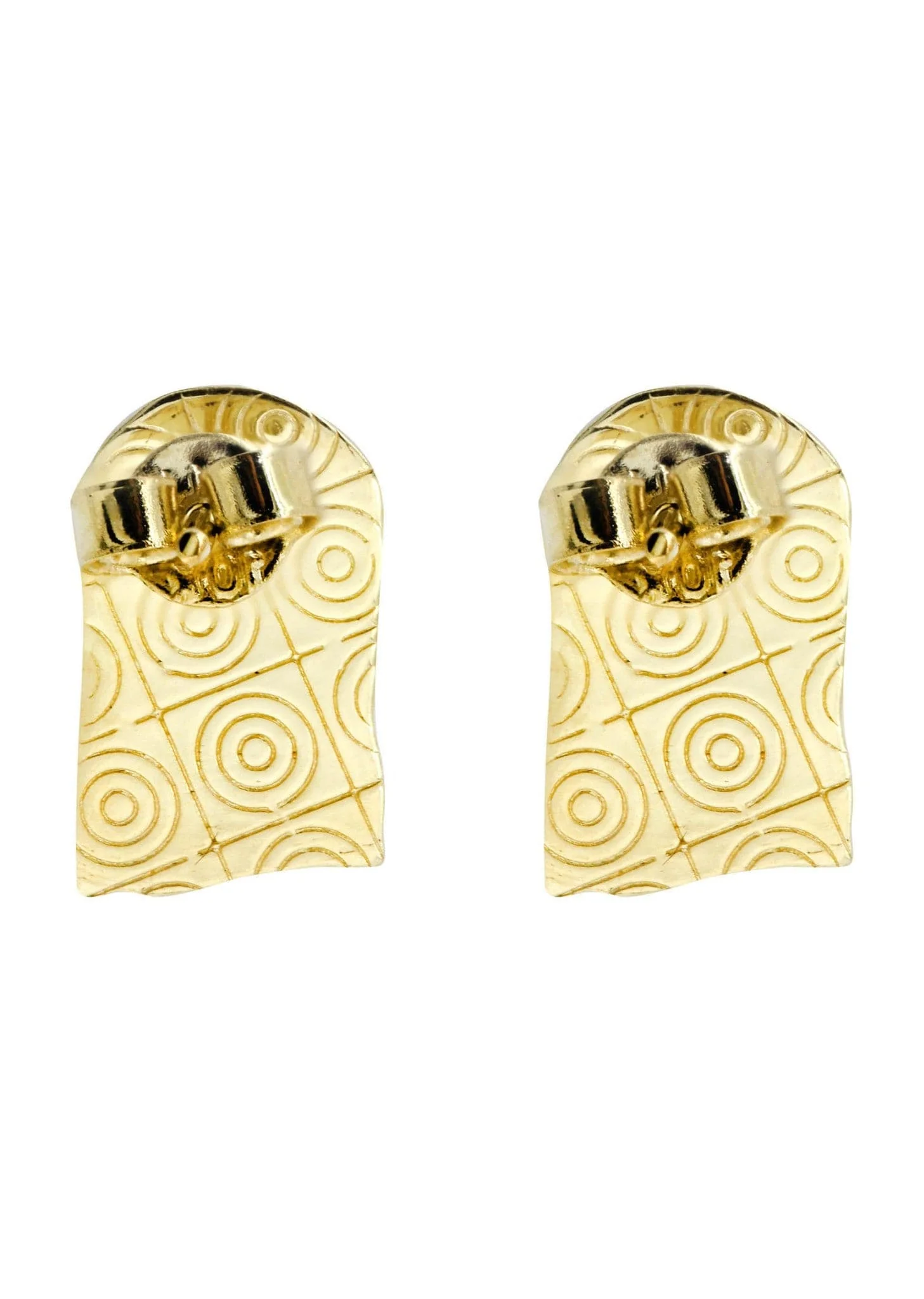 Jesus 10K Yellow Gold Studs | Appx. Diameter 0.5 Inches - Image 2