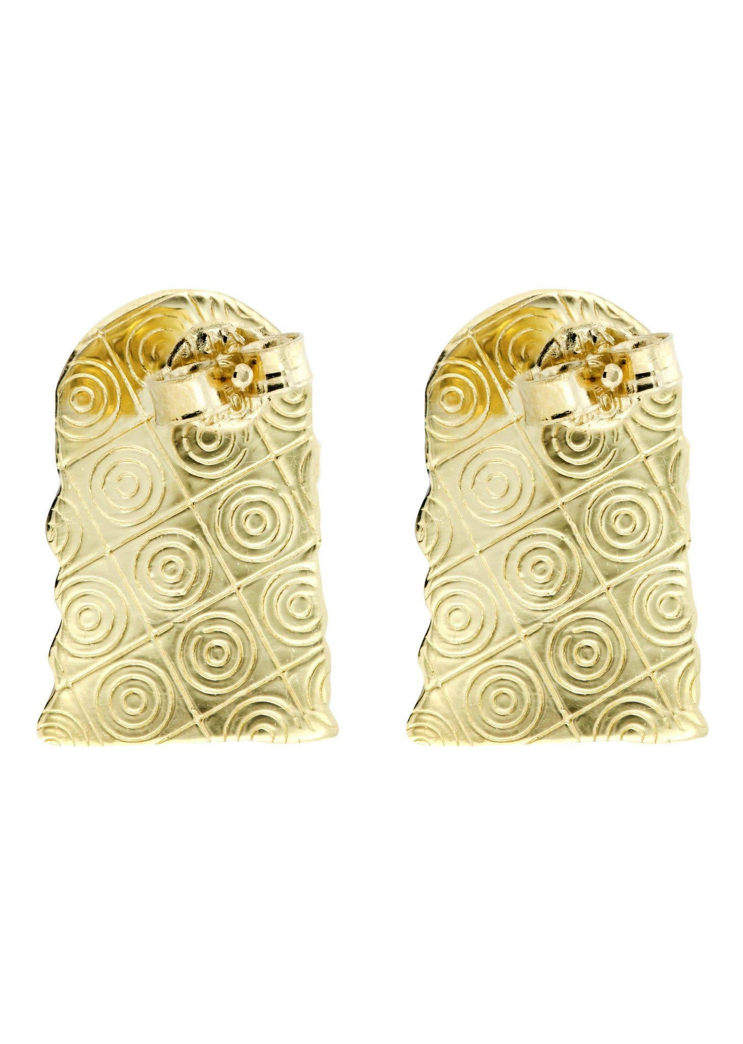 10K Jesus Head Gold Earrings For Men | Appx 1/2 Inches Wide - Image 2