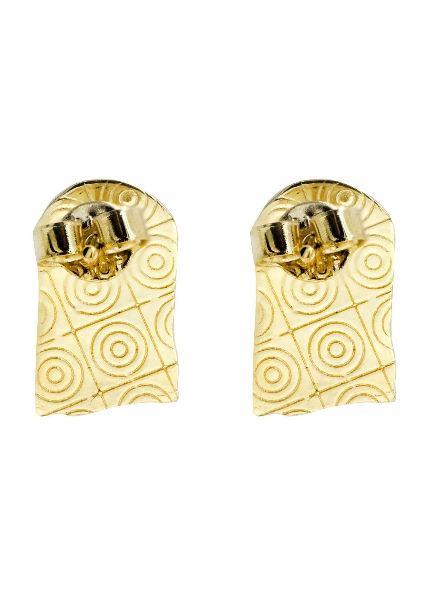 10K Jesus Head Gold Earrings For Men | Appx 3/8 Inches Wide - Image 2