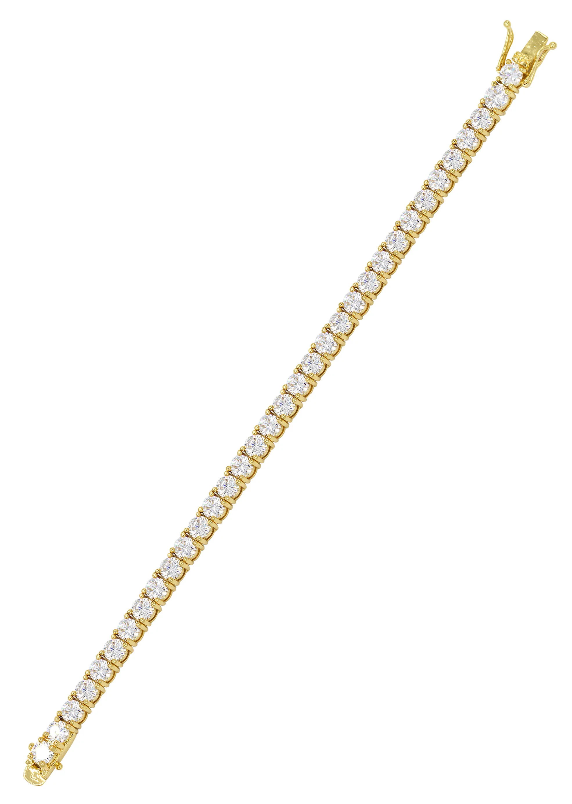 Lab Grown Diamond Tennis Bracelet - 14K Yellow Gold - Image 2