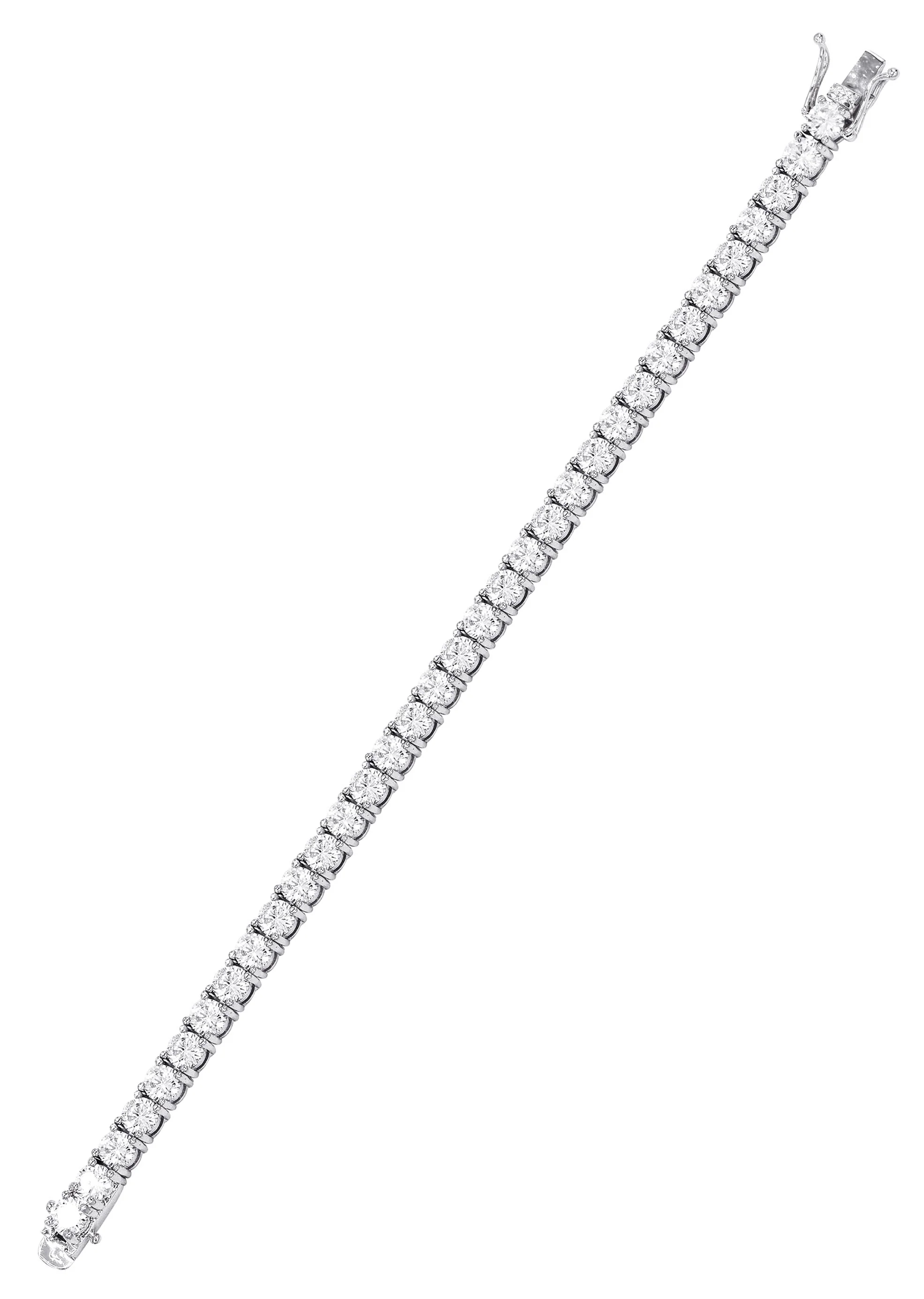 Lab Grown Diamond Tennis Bracelet - 14K White Gold - Image 4