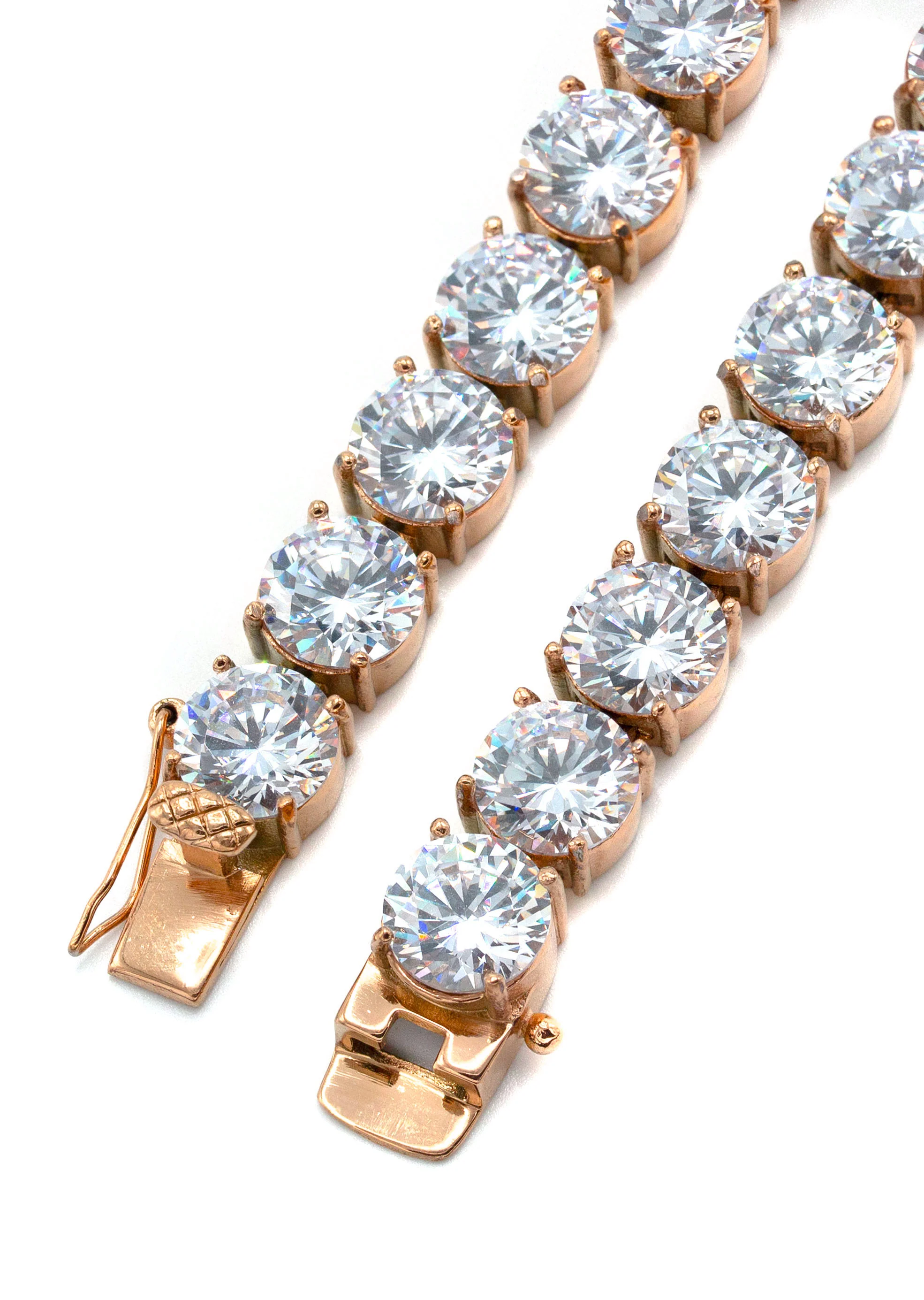 Lab Grown Diamond Tennis Chain / Necklace - 14K Rose Gold - Image 2