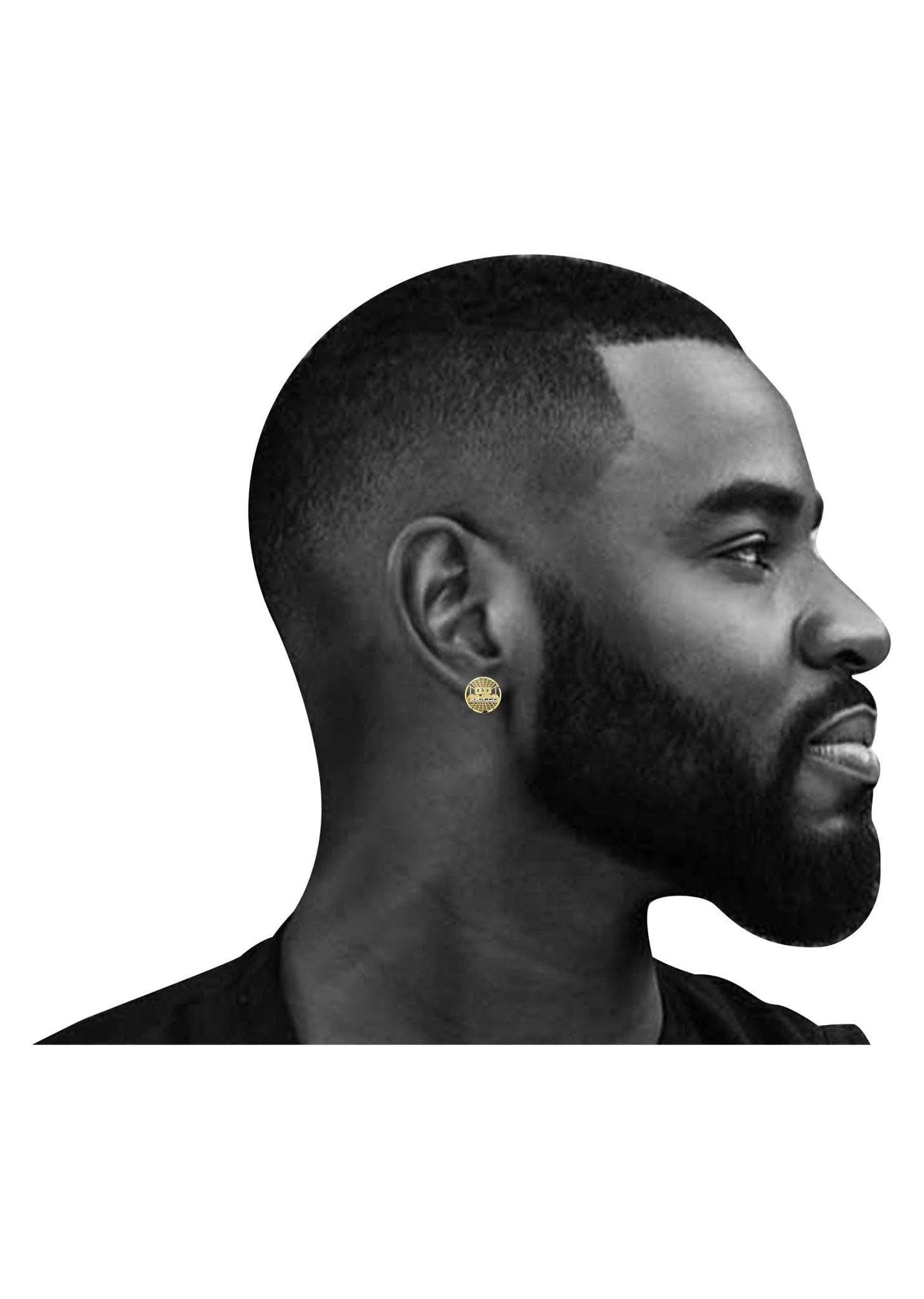 10K Last Supper Gold Earrings For Men | Appx 3/4 Inches Wide - Image 4