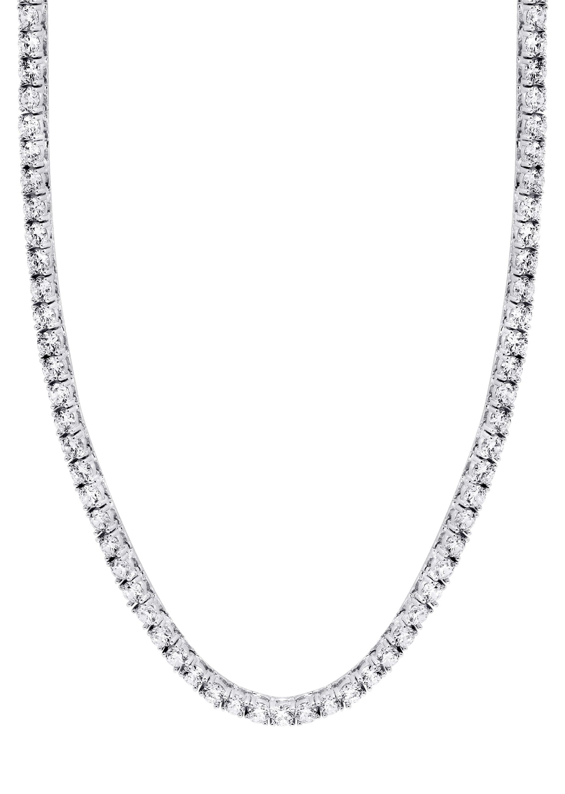 Layered Diamond White Tennis Chain - Image 6