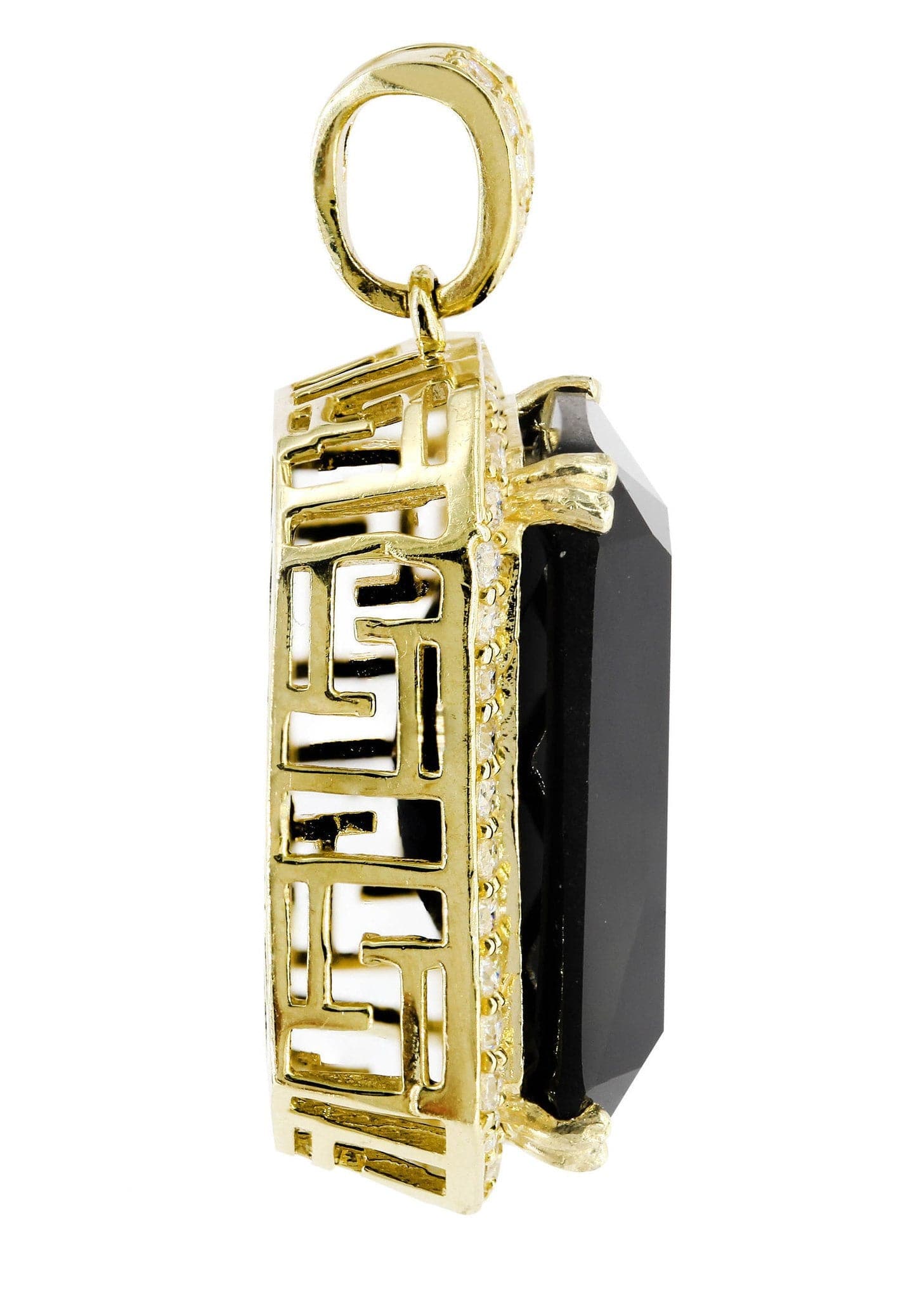 Black Spinnel  10K Gold Pendant  |  11.4 Grams - Image 4