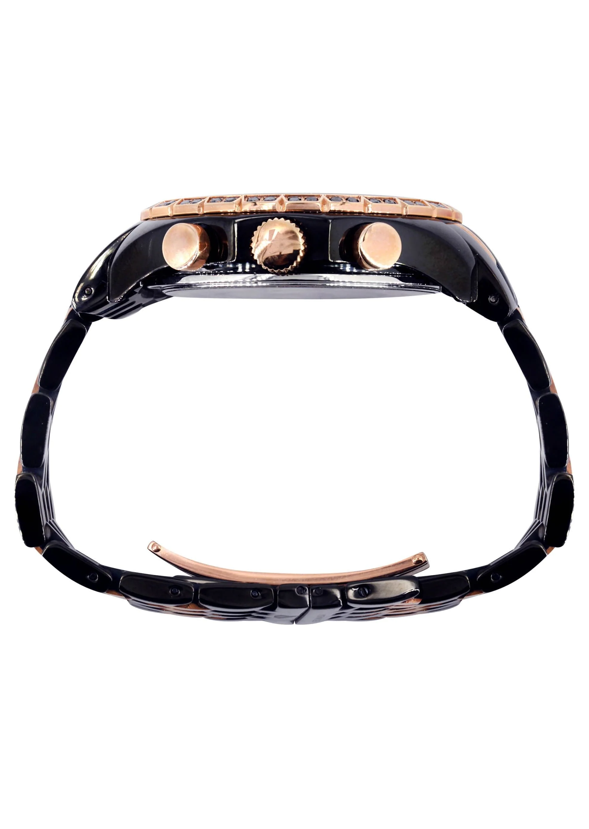 Mens Black & Rose Gold Tone Diamond Watch | Appx. 1.5 Carats - Image 4