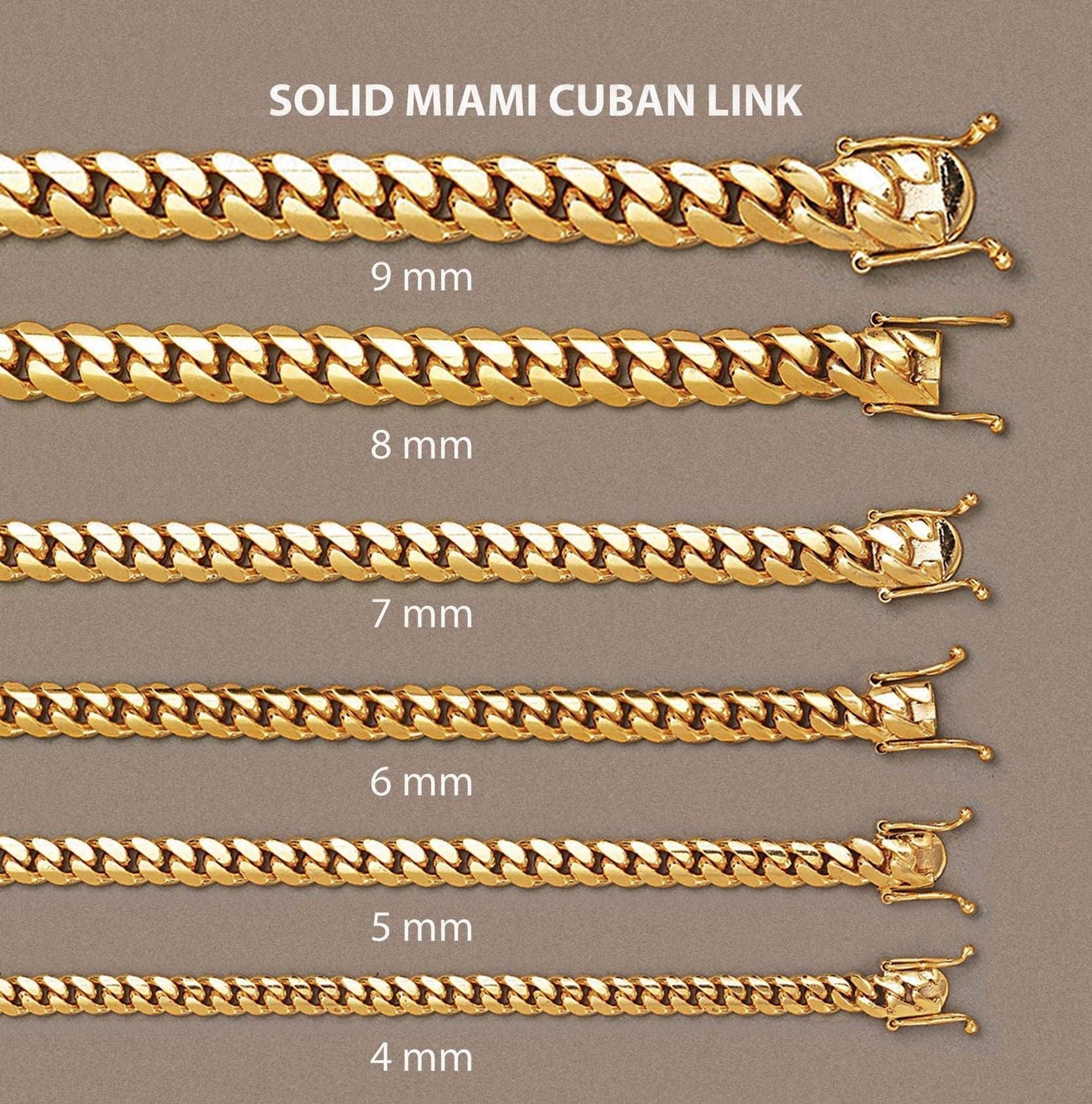 Mens Chain - Solid Miami Cuban Link 10K/14K Gold - Image 7
