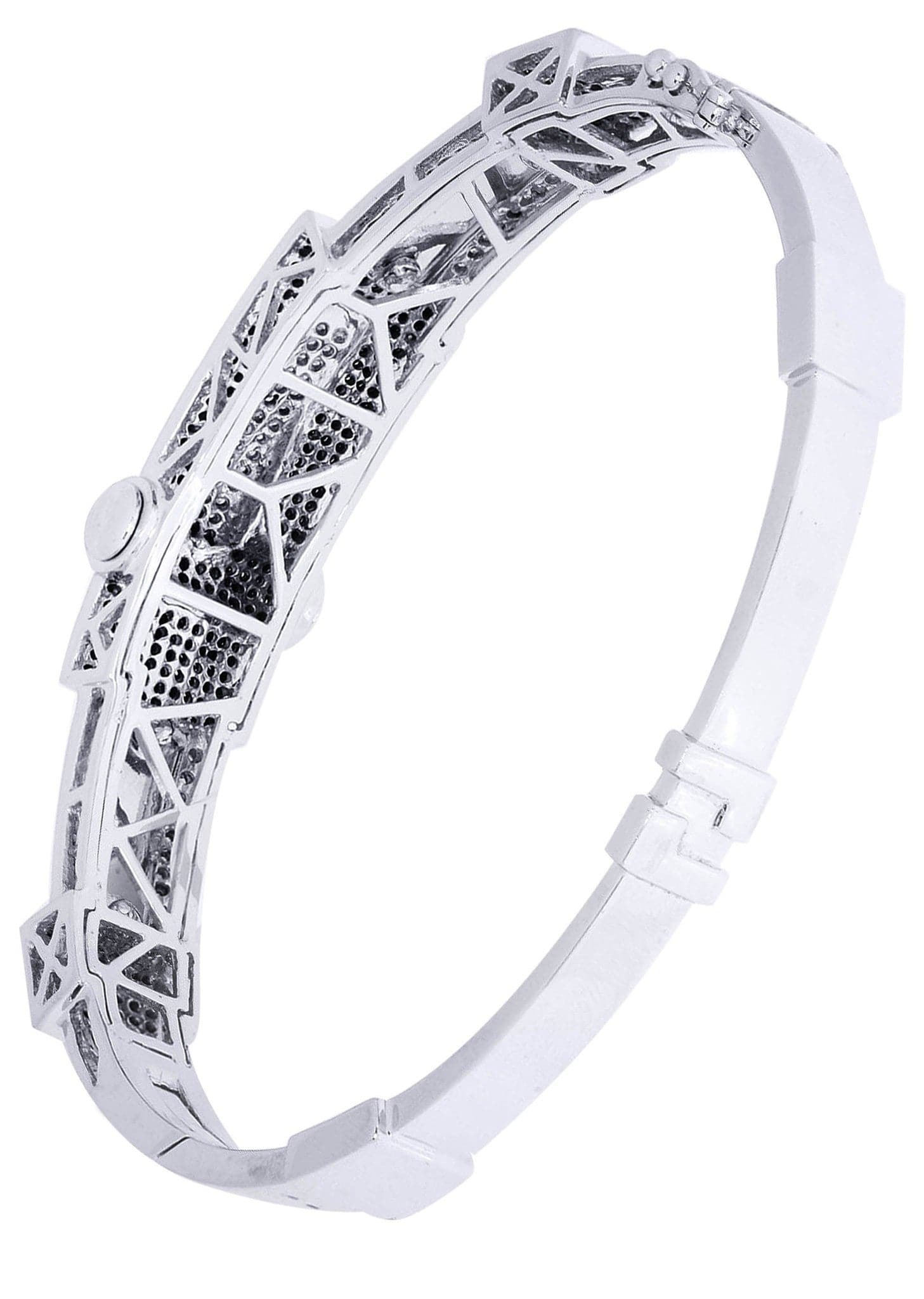 Mens Diamond Bangle White Gold| 1.7 Carats| 30.67 Grams - Image 2