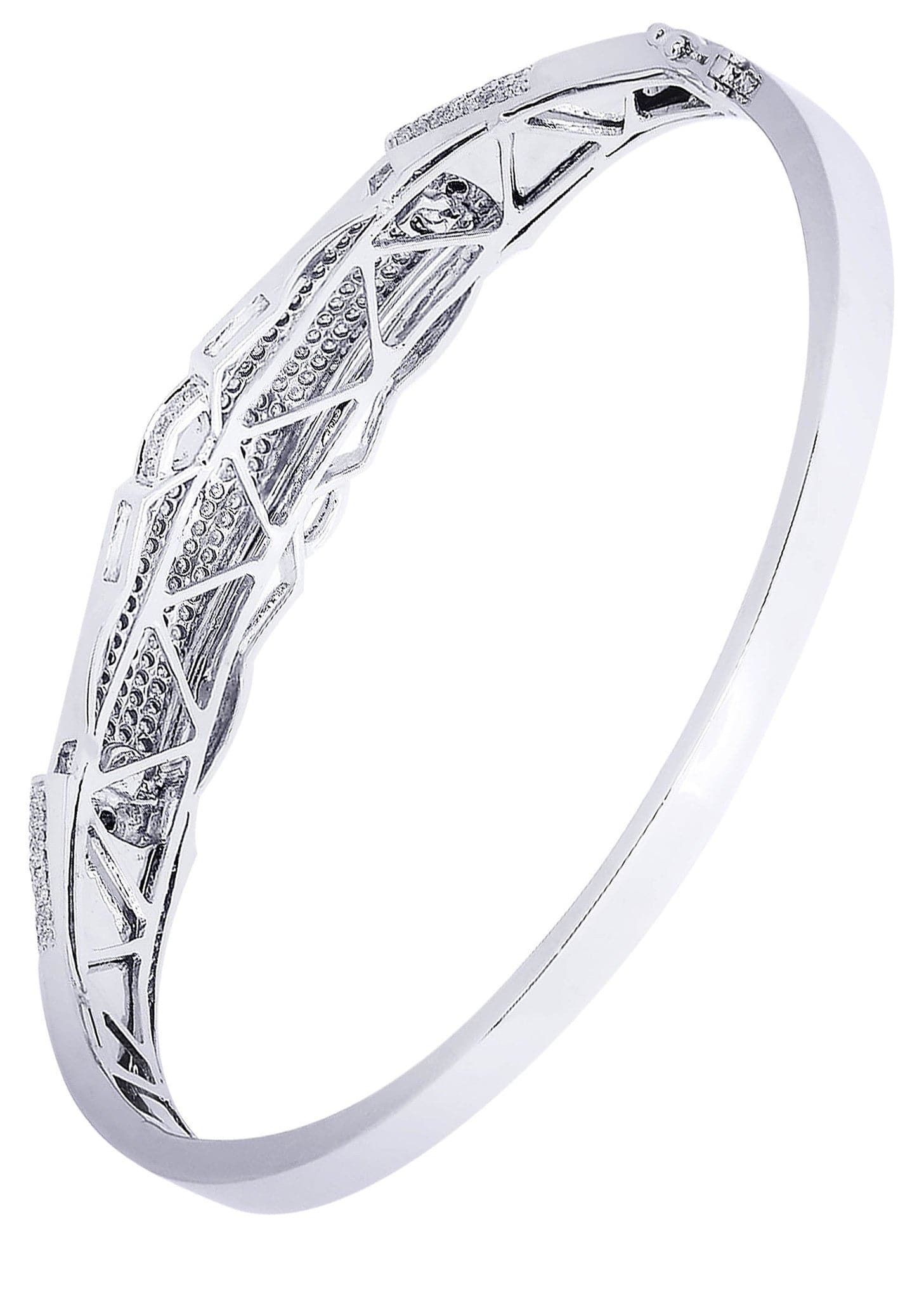 Mens Diamond Bangle White Gold| 1.76 Carats| 26.69 Grams - Image 3