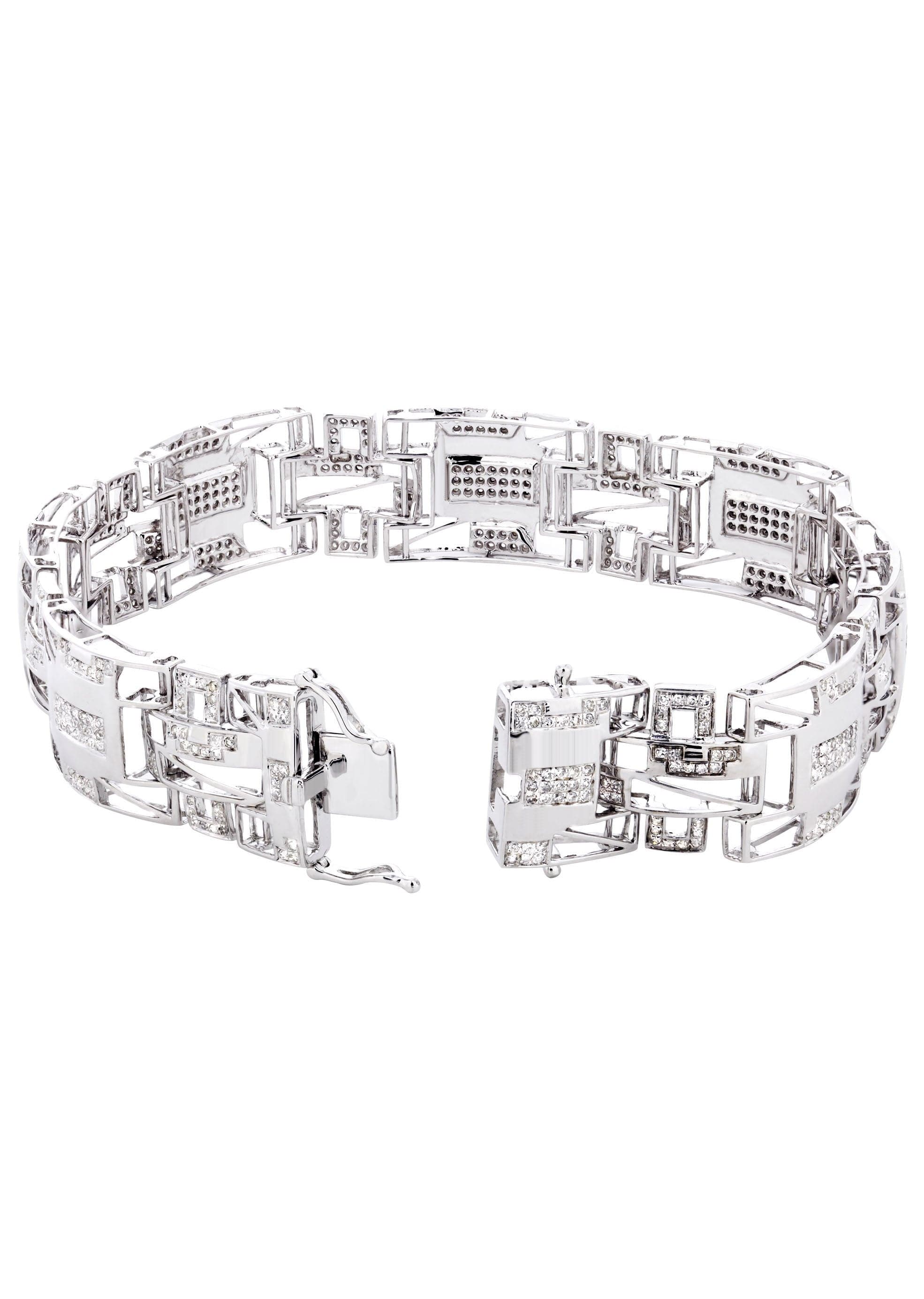 Mens Diamond Bracelet White Gold| 1.85 Carats| 25.78 Grams - Image 2