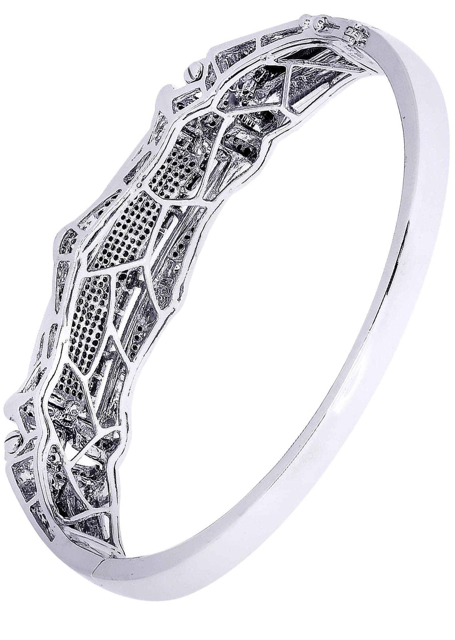 Mens Diamond Bangle White Gold| 1.92 Carats| 40.36 Grams - Image 2