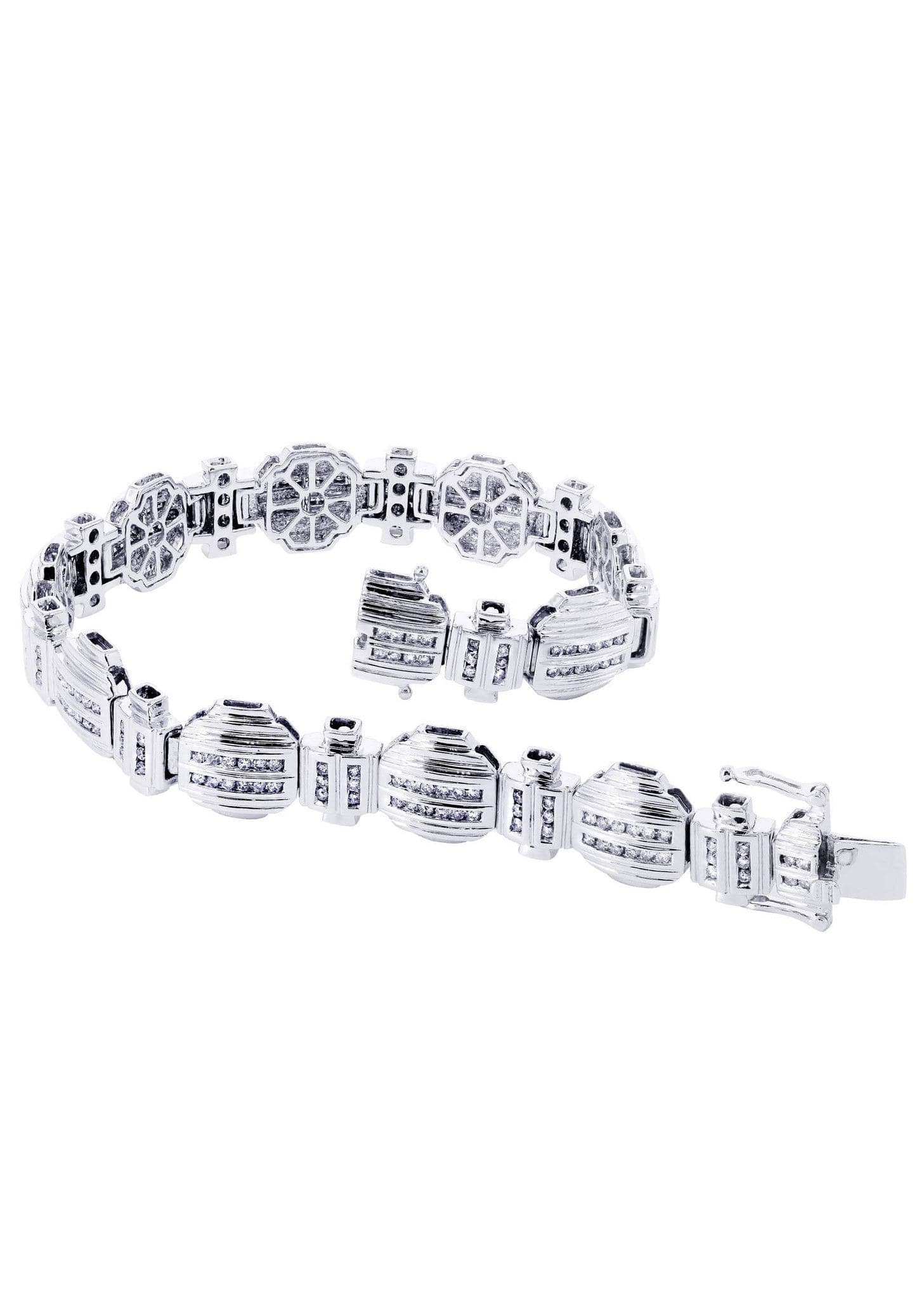 Mens Diamond Bracelet White Gold| 2.11 Carats| 39.74 Grams - Image 3