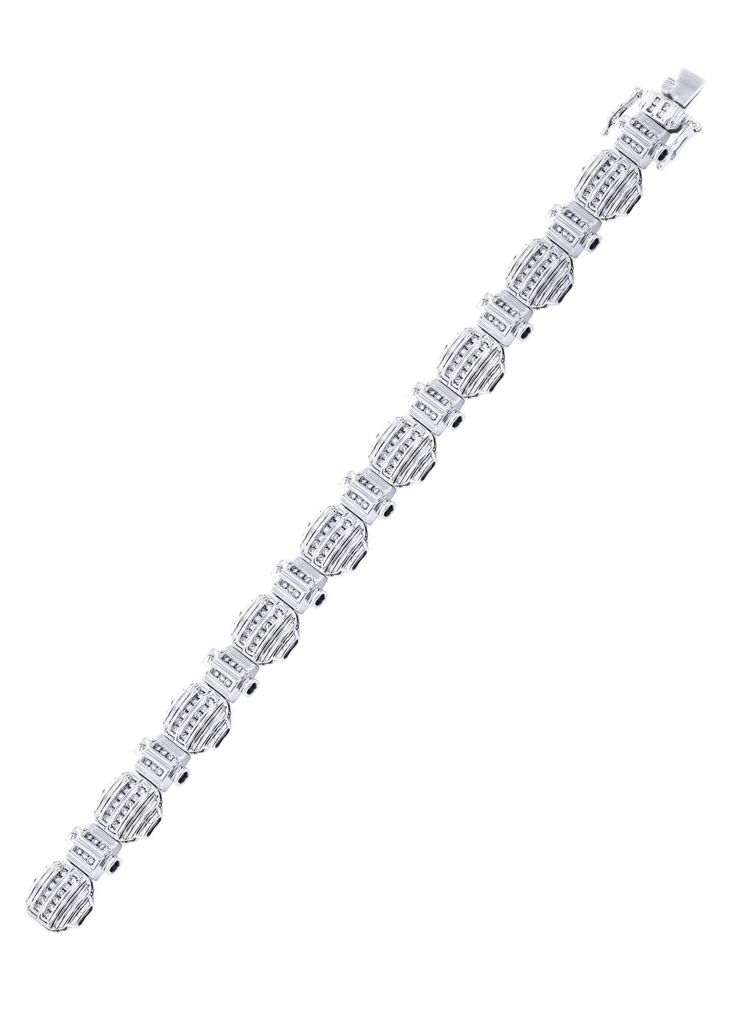 Mens Diamond Bracelet White Gold| 2.11 Carats| 39.74 Grams - Image 4