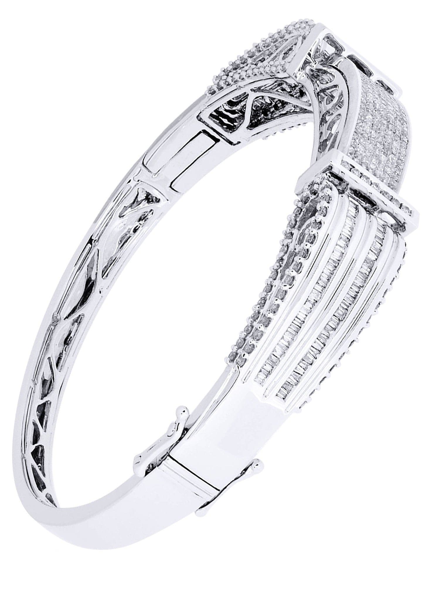 Mens Diamond Bangle White Gold| 2.16 Carats| 34.79 Grams - Image 2
