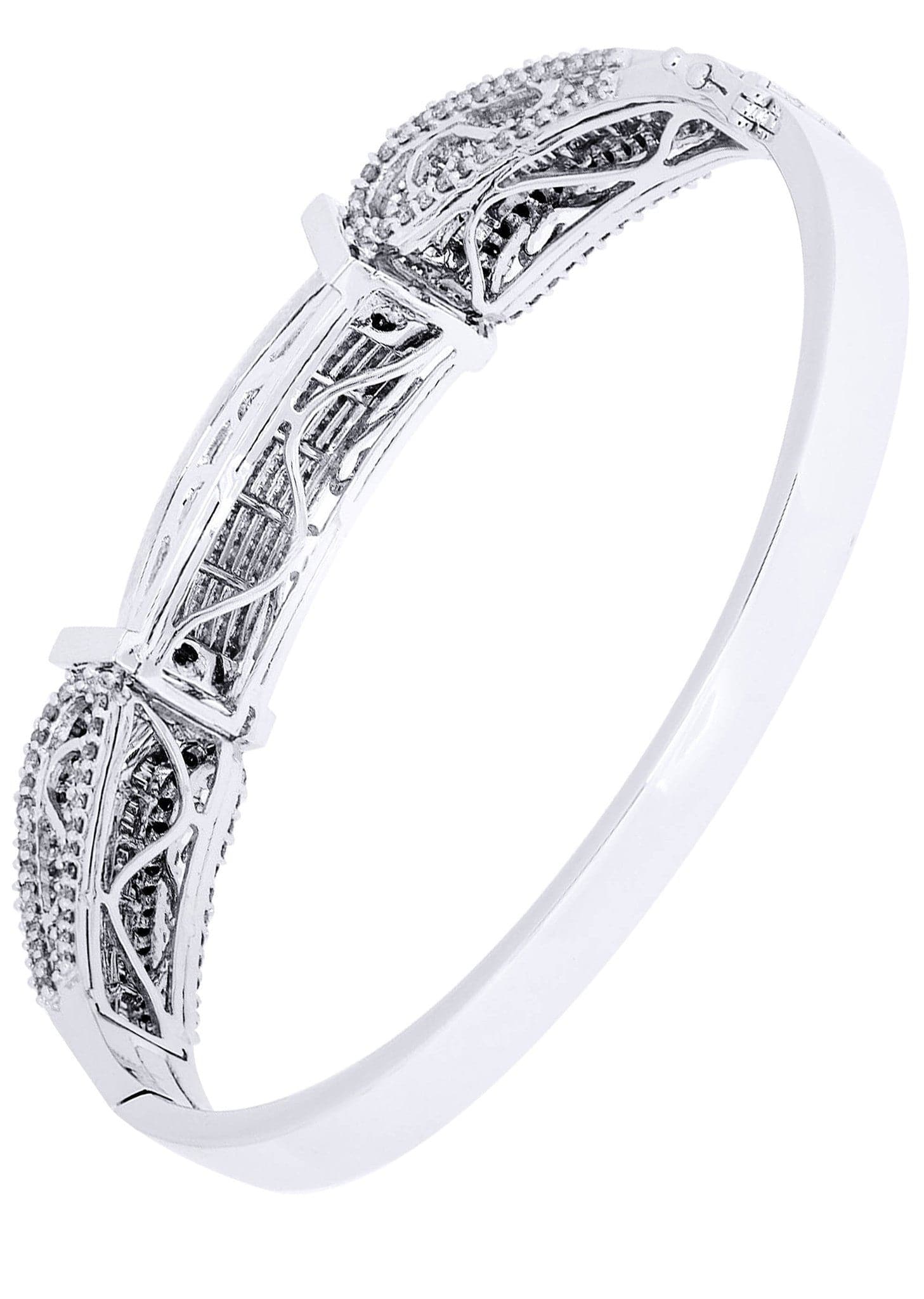 Mens Diamond Bangle White Gold| 2.16 Carats| 34.79 Grams - Image 3