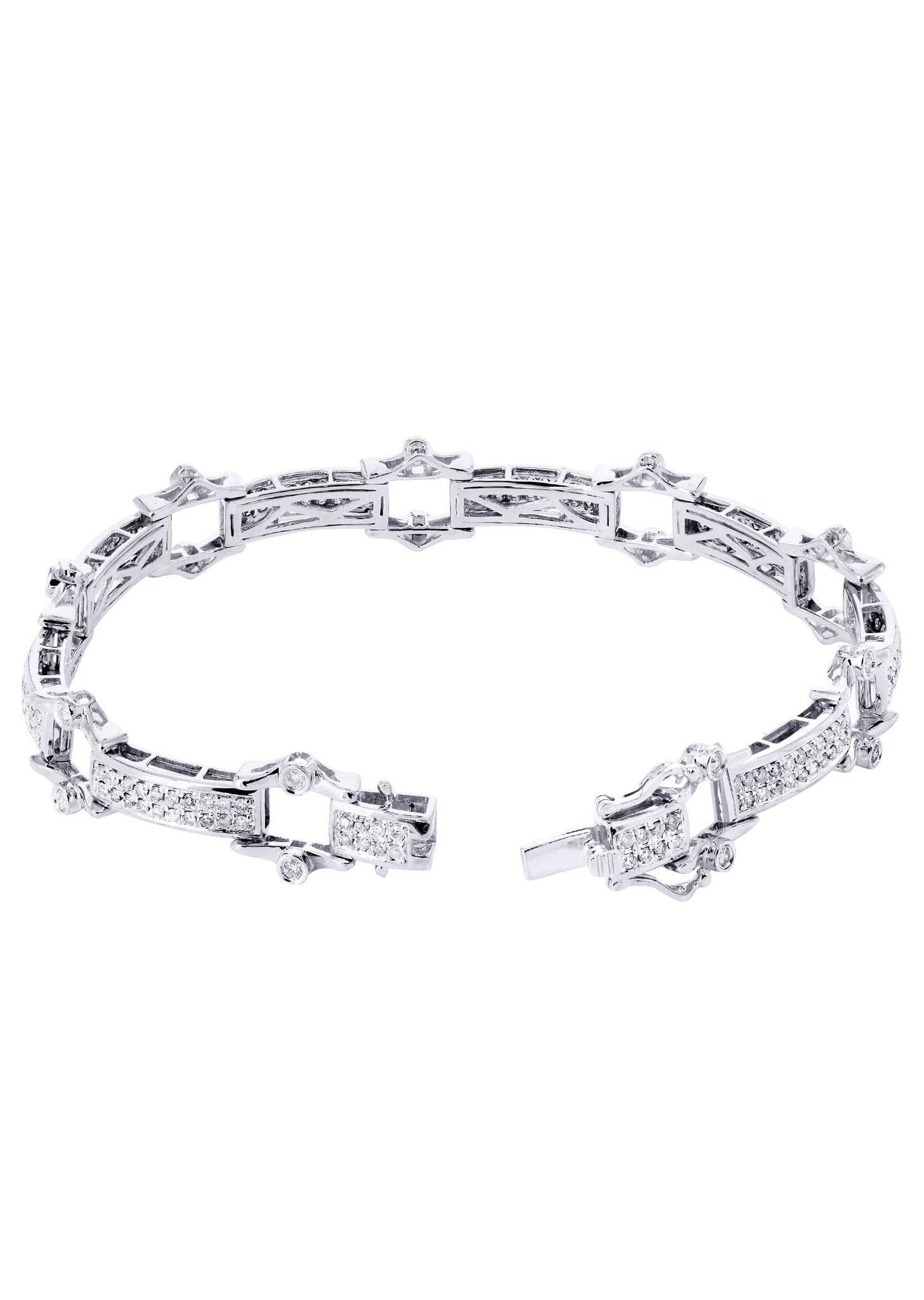 Mens Diamond Bracelet White Gold| 2.49 Carats| 22.11 Grams - Image 2