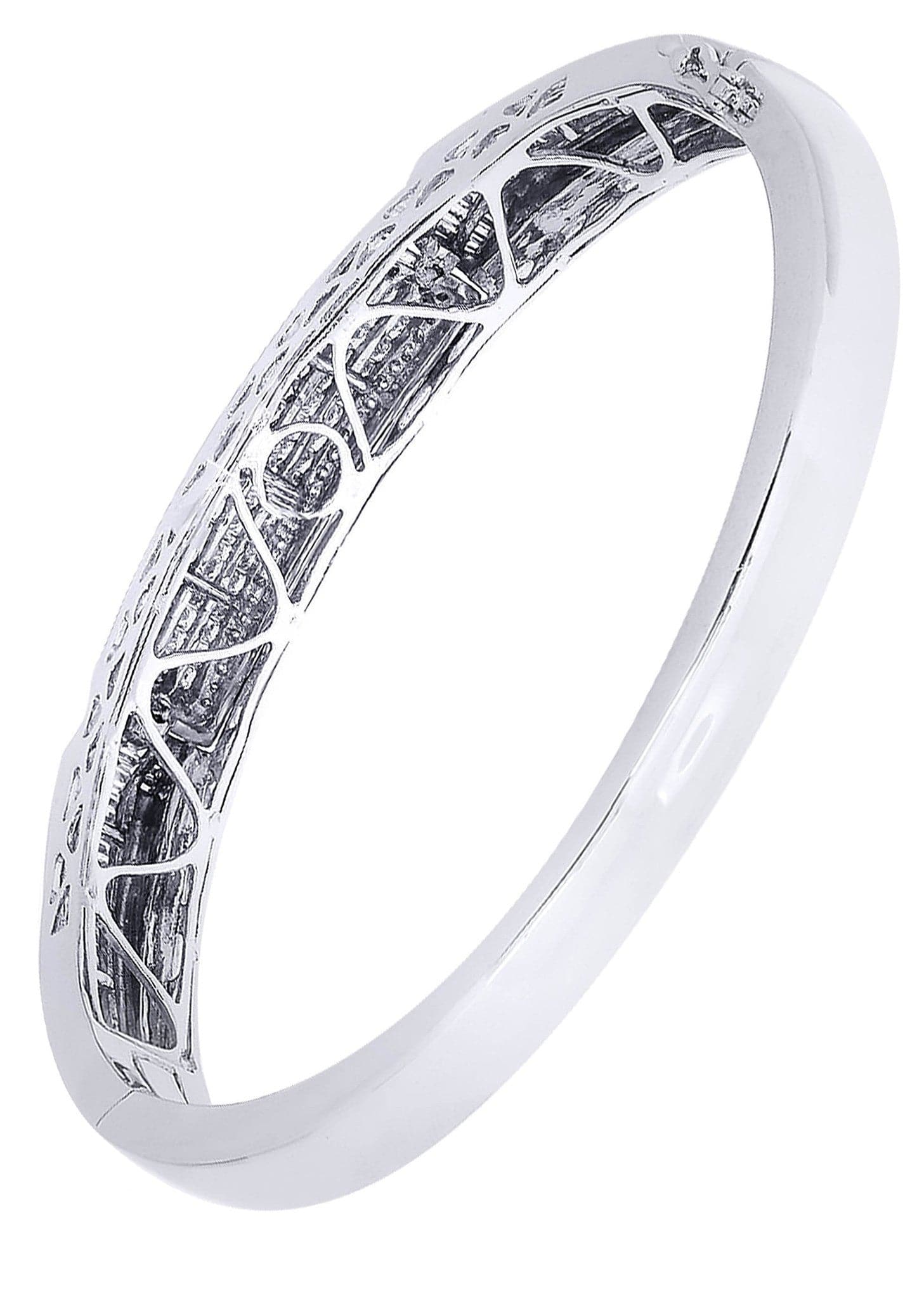 Mens Diamond Bangle White Gold| 2.65 Carats| 40.06 Grams - Image 3