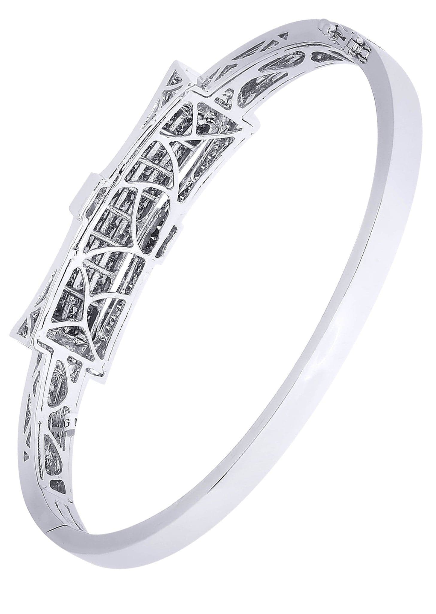 Mens Diamond Bangle White Gold| 3.32 Carats| 31.16 Grams - Image 3