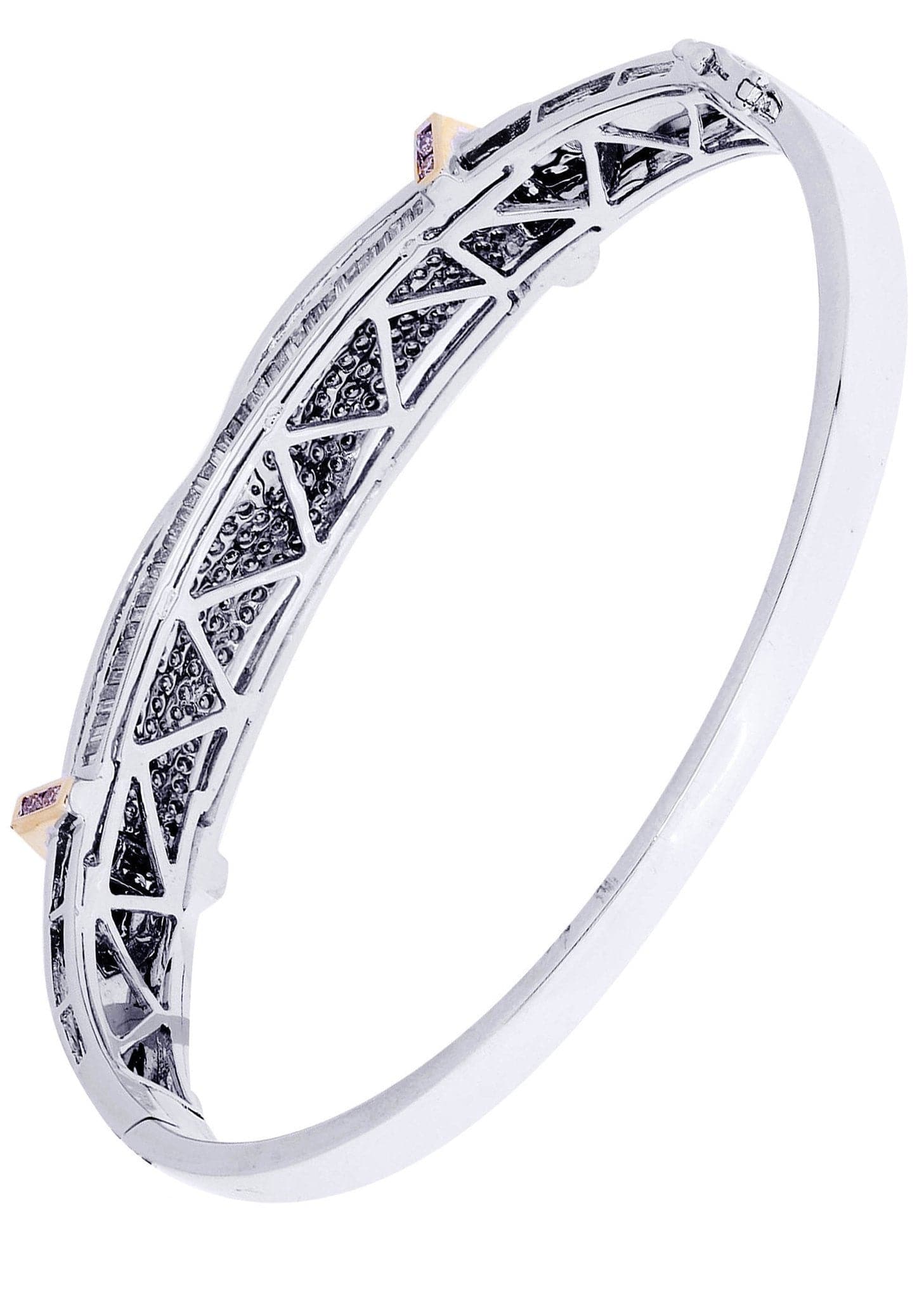 Mens Diamond Bangle White Gold| 3.45 Carats| 30.81 Grams - Image 2