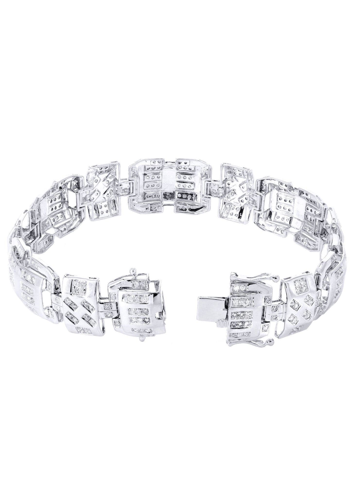 Mens Diamond Bracelet White Gold| 3.49 Carats| 33.95 Grams - Image 2