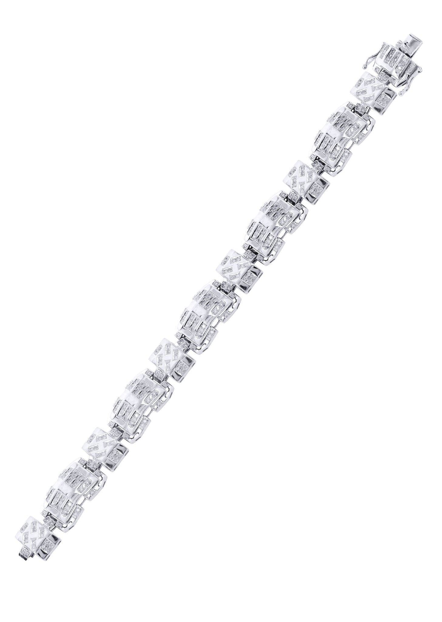 Mens Diamond Bracelet White Gold| 3.49 Carats| 33.95 Grams - Image 4